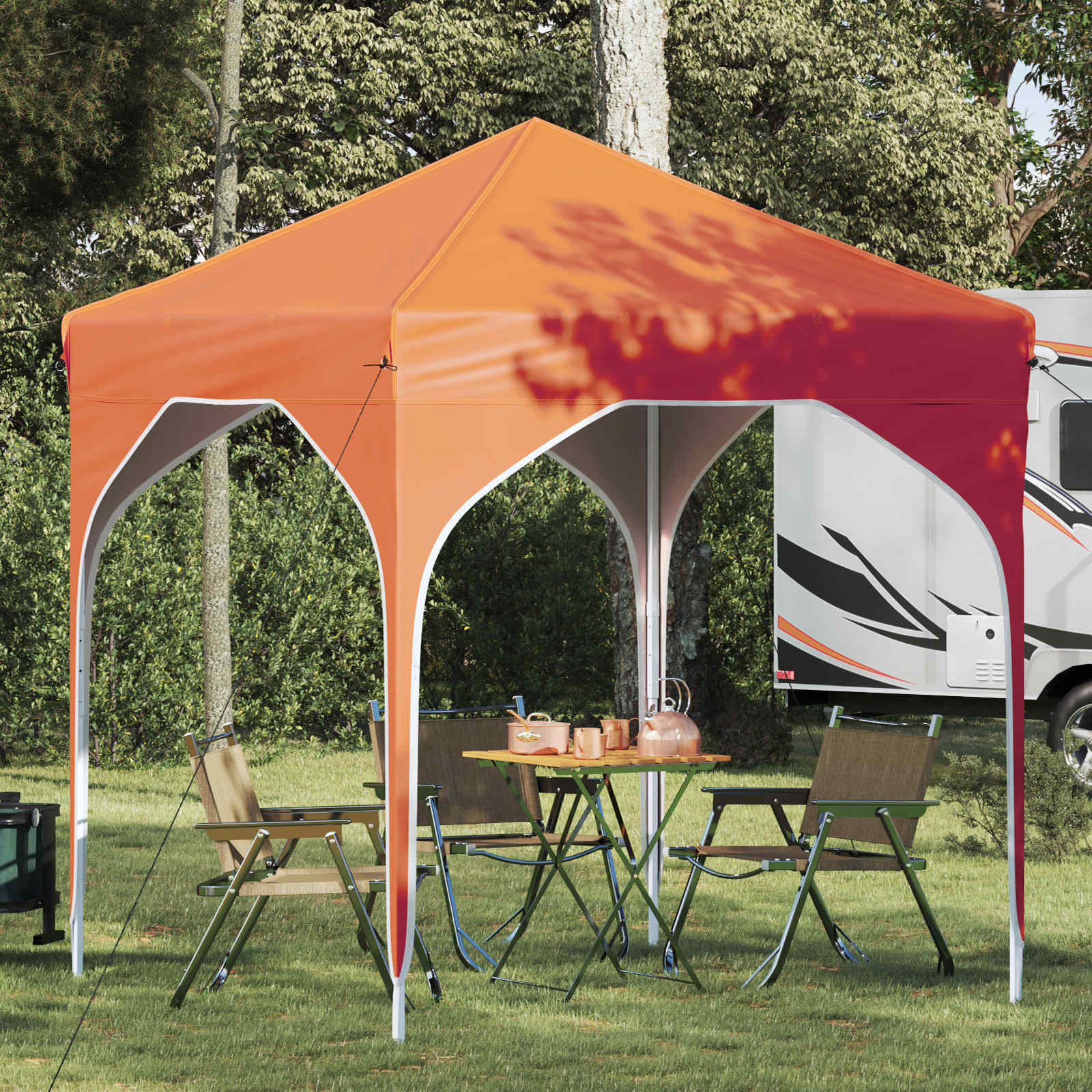Pop-up šventinis palapinė 194 x 194 x 245 cm Oranžinė Pop-up šventinis palapinė 194 x 194 x 245 cm Oranžinė - Image 2
