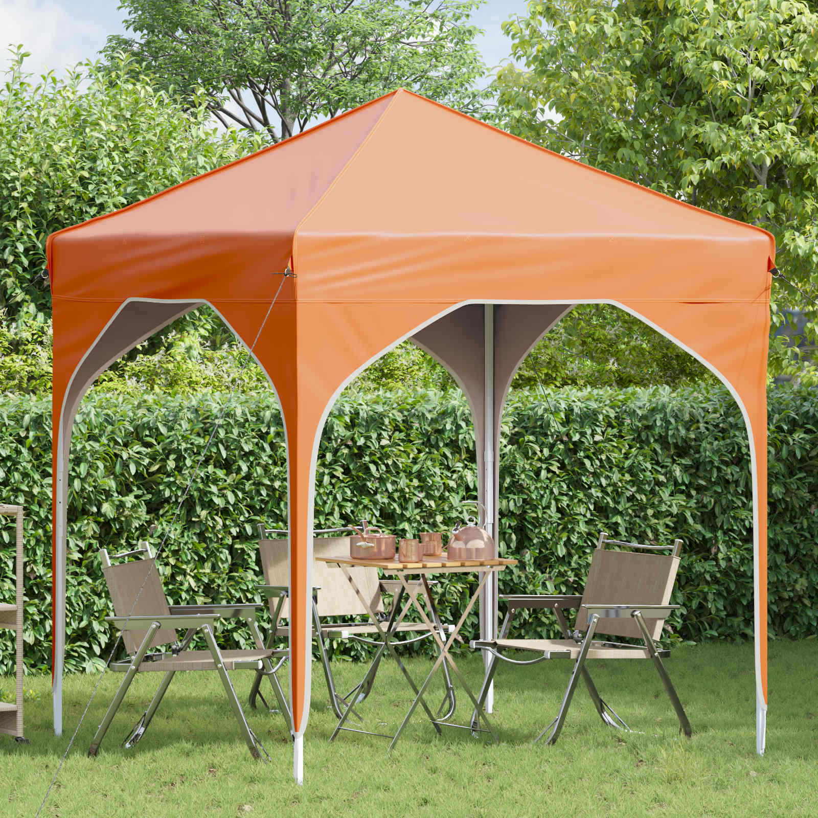 Pop-up šventinis palapinė 194 x 194 x 245 cm Oranžinė Pop-up šventinis palapinė 194 x 194 x 245 cm Oranžinė - Image 4