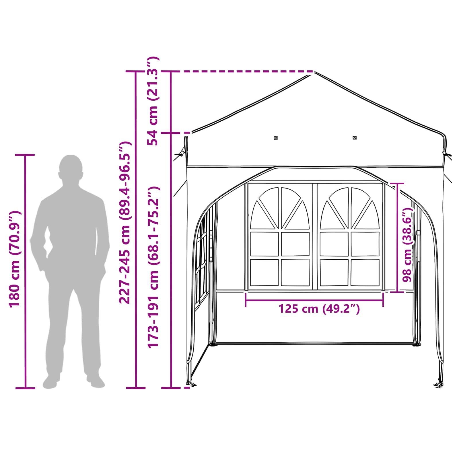 Pop-up šventinis palapinė 192 x 192 x 245 cm Smėlio Pop-up šventinis palapinė 192 x 192 x 245 cm Smėlio