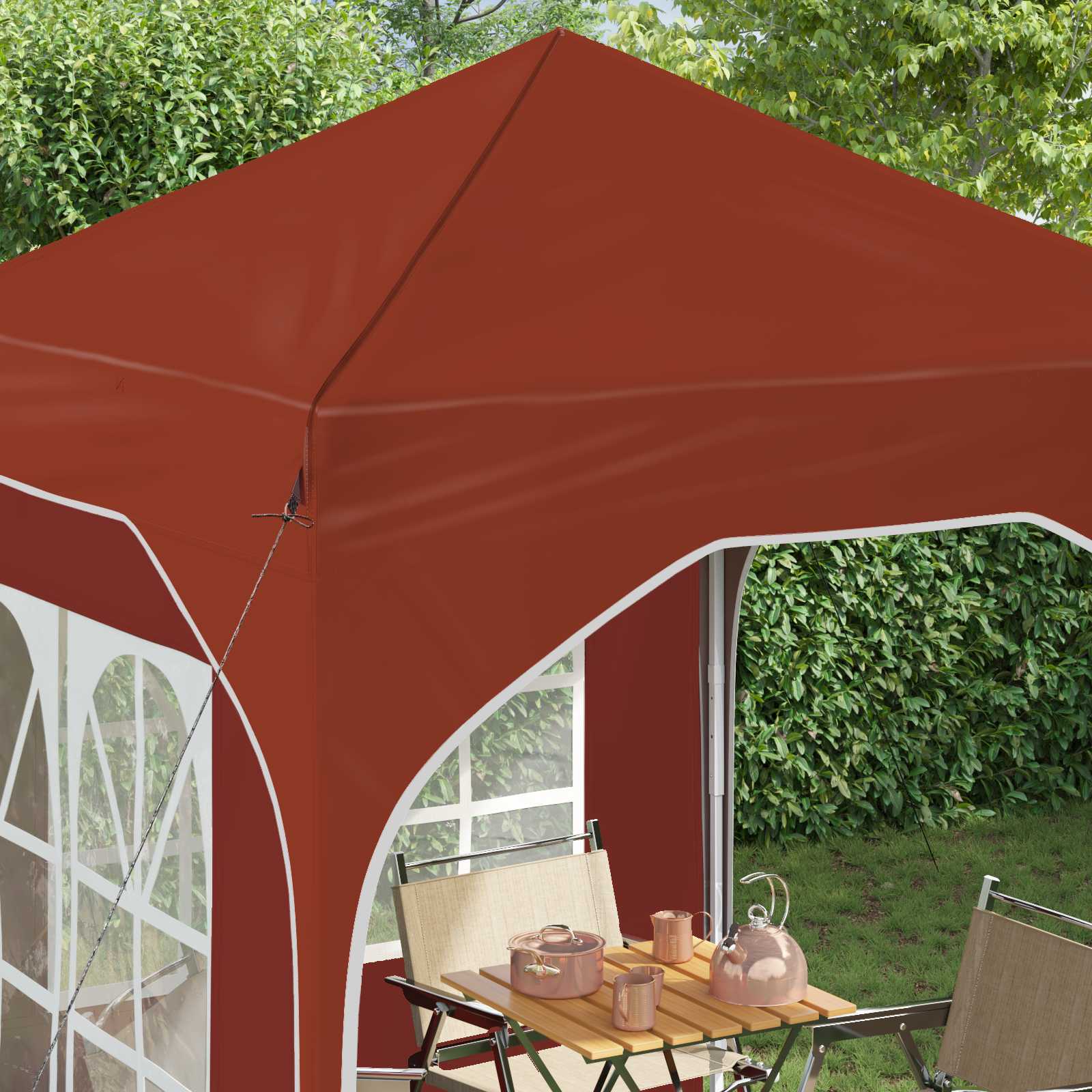 Pop-up šventinis palapinė 192 x 192 x 245 cm Terakotos Pop-up šventinis palapinė 192 x 192 x 245 cm Terakotos - Image 5