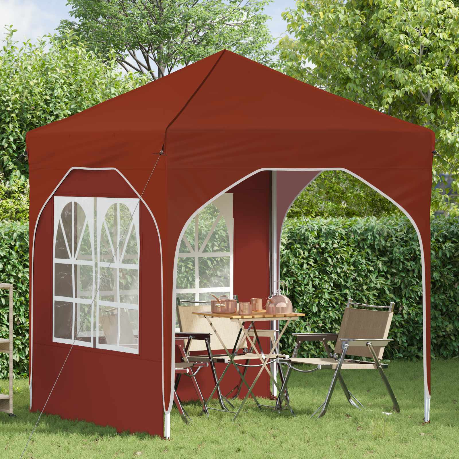 Pop-up šventinis palapinė 192 x 192 x 245 cm Terakotos Pop-up šventinis palapinė 192 x 192 x 245 cm Terakotos - Image 4