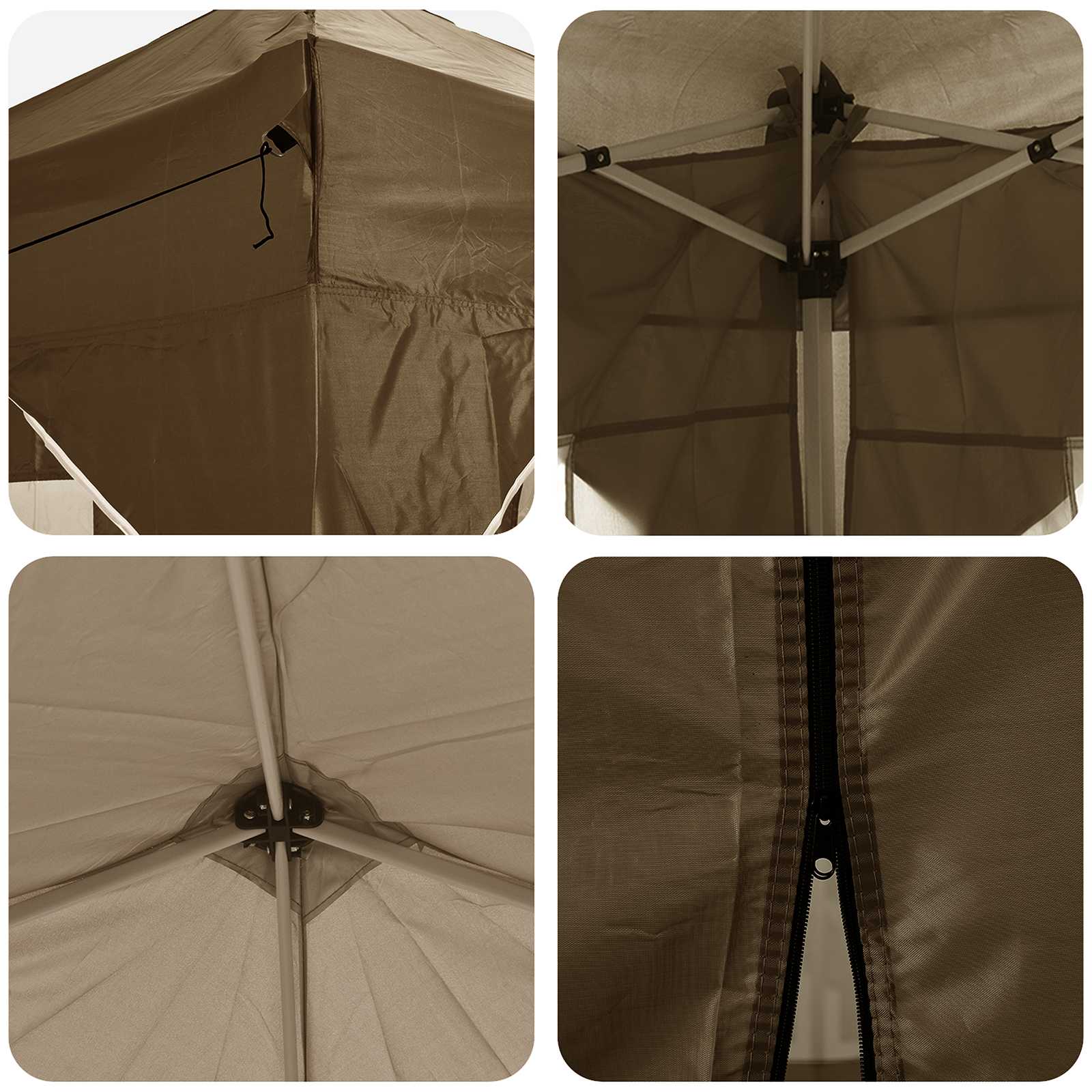 Pop-up šventinis palapinė 192 x 192 x 245 cm Taupe Pop-up šventinis palapinė 192 x 192 x 245 cm Taupe - Image 13