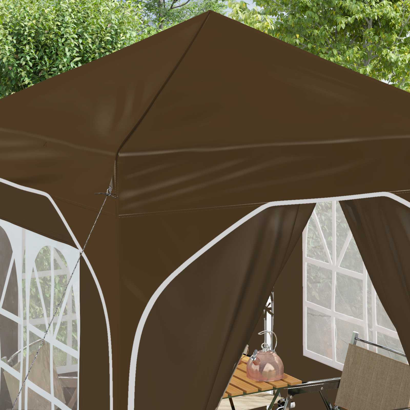 Pop-up šventinis palapinė 192 x 192 x 245 cm Taupe Pop-up šventinis palapinė 192 x 192 x 245 cm Taupe - Image 5
