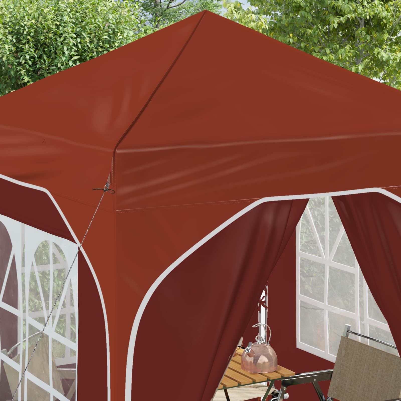 Pop-up šventinis palapinė 192 x 192 x 245 cm Terakotos Pop-up šventinis palapinė 192 x 192 x 245 cm Terakotos - Image 5
