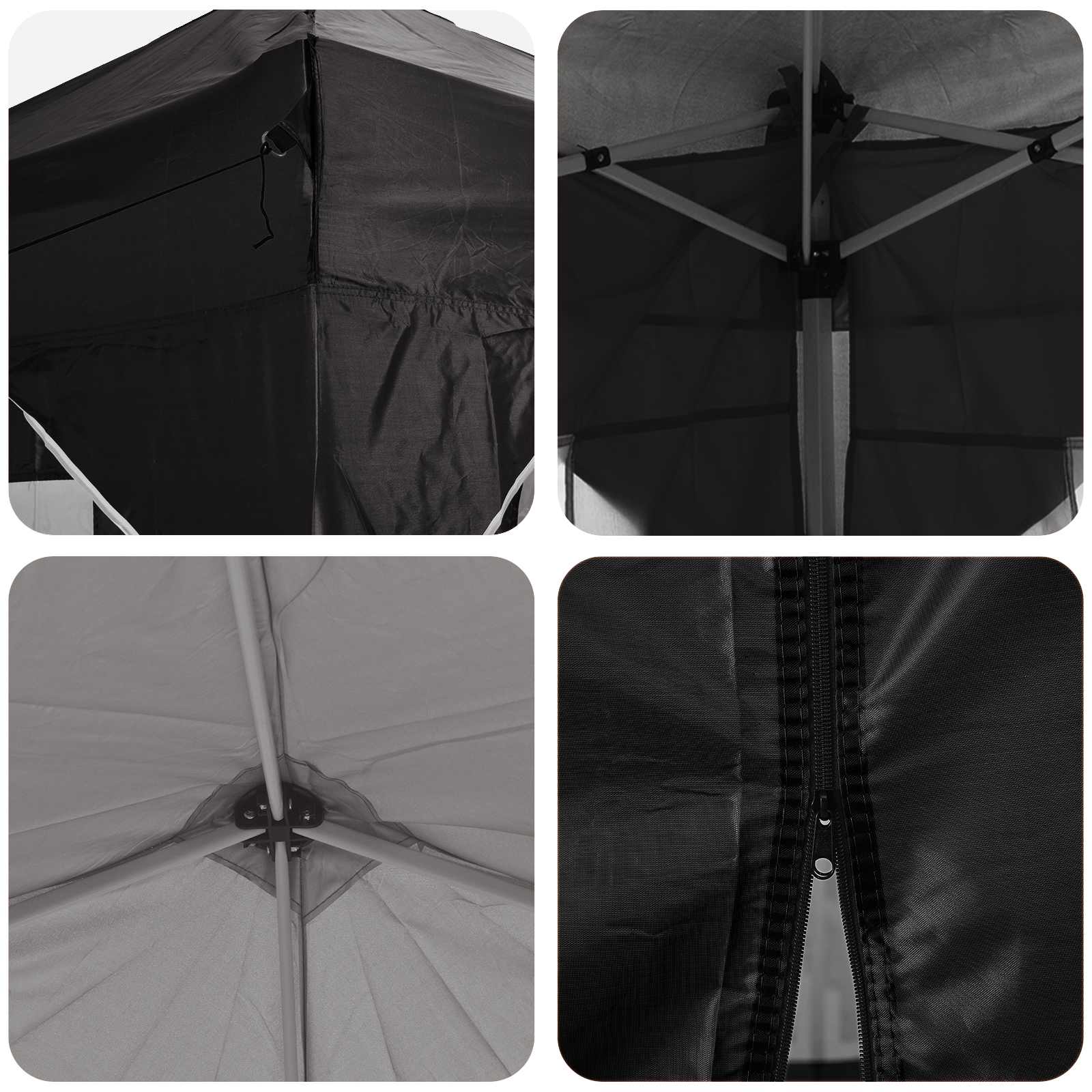 Pop-up šventinis palapinė 192 x 192 x 245 cm Juoda Pop-up šventinis palapinė 192 x 192 x 245 cm Juoda - Image 13