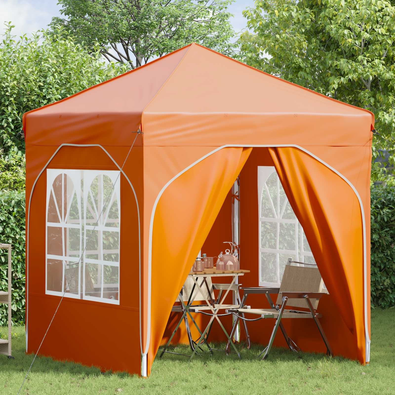Pop-up šventinis palapinė 192 x 192 x 245 cm Oranžinė Pop-up šventinis palapinė 192 x 192 x 245 cm Oranžinė - Image 4