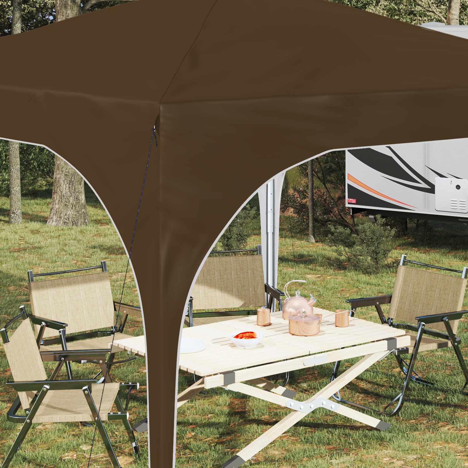 Pop-up šventinis palapinė 290 x 290 x 245 cm Taupe Pop-up šventinis palapinė 290 x 290 x 245 cm Taupe - Image 5