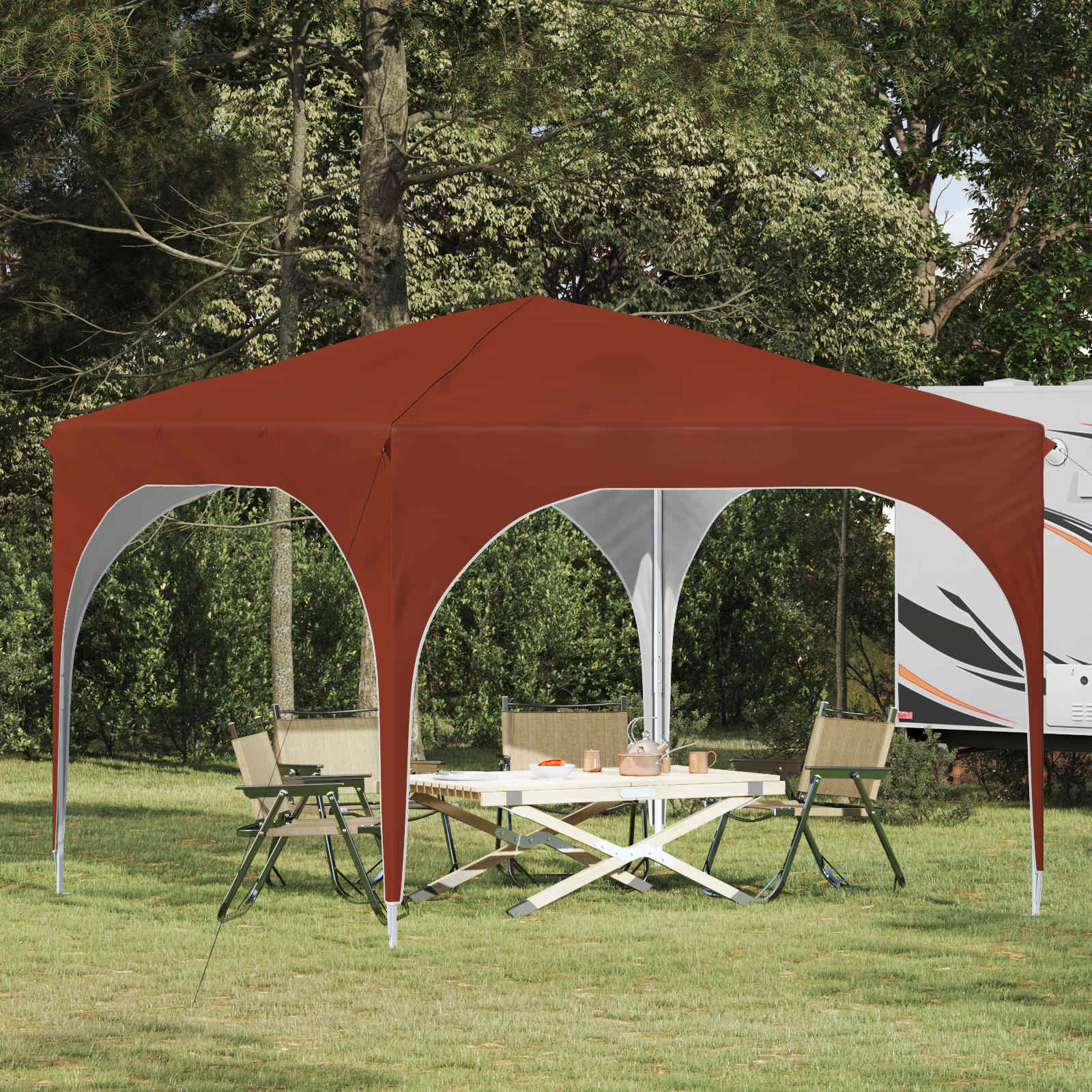 Pop-up šventinis palapinė 290 x 290 x 245 cm Terakotos Pop-up šventinis palapinė 290 x 290 x 245 cm Terakotos - Image 2