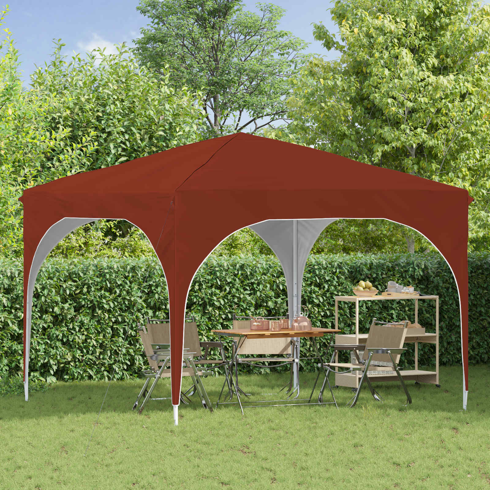 Pop-up šventinis palapinė 290 x 290 x 245 cm Terakotos Pop-up šventinis palapinė 290 x 290 x 245 cm Terakotos - Image 4