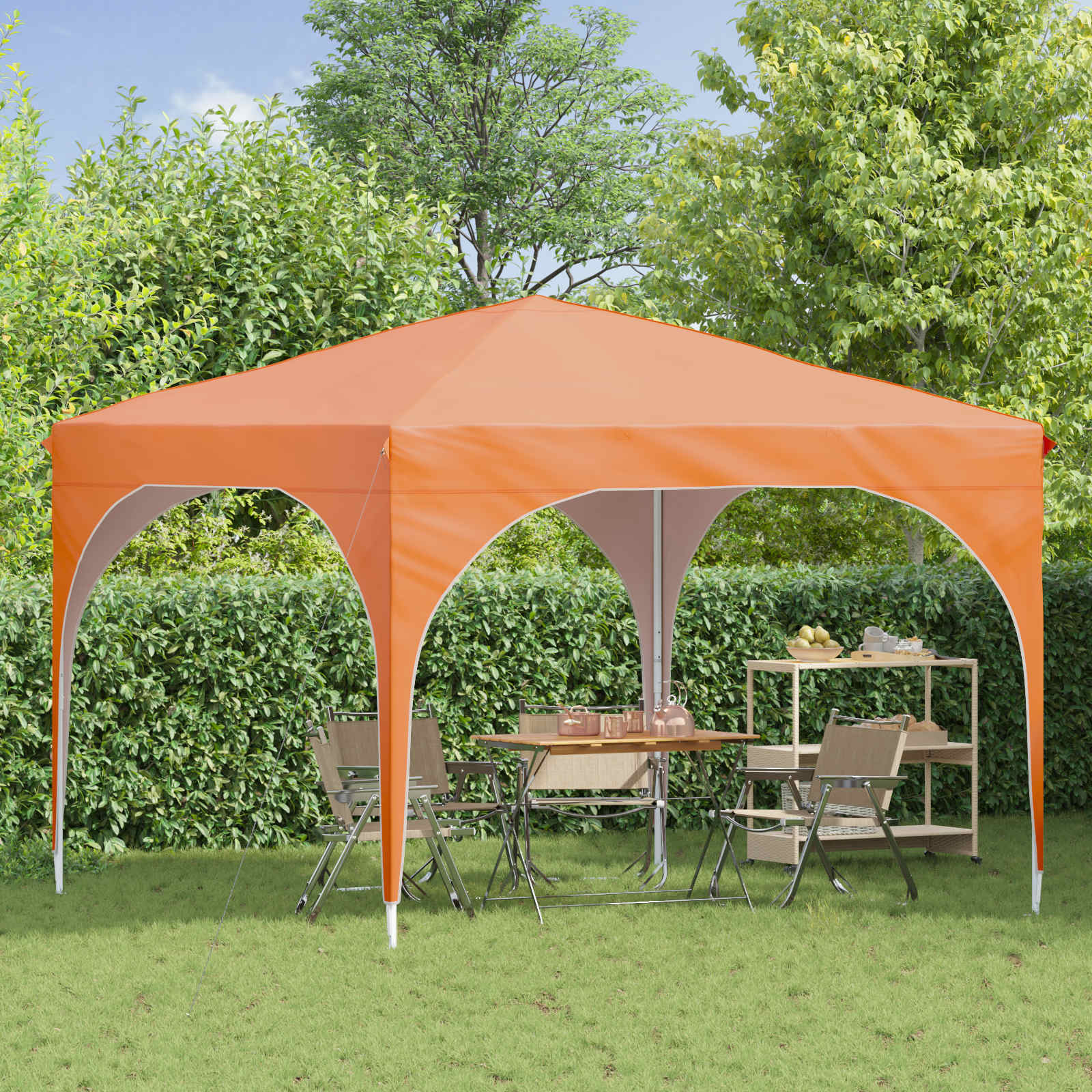 Pop-up šventinis palapinė 290 x 290 x 245 cm Oranžinė Pop-up šventinis palapinė 290 x 290 x 245 cm Oranžinė - Image 4