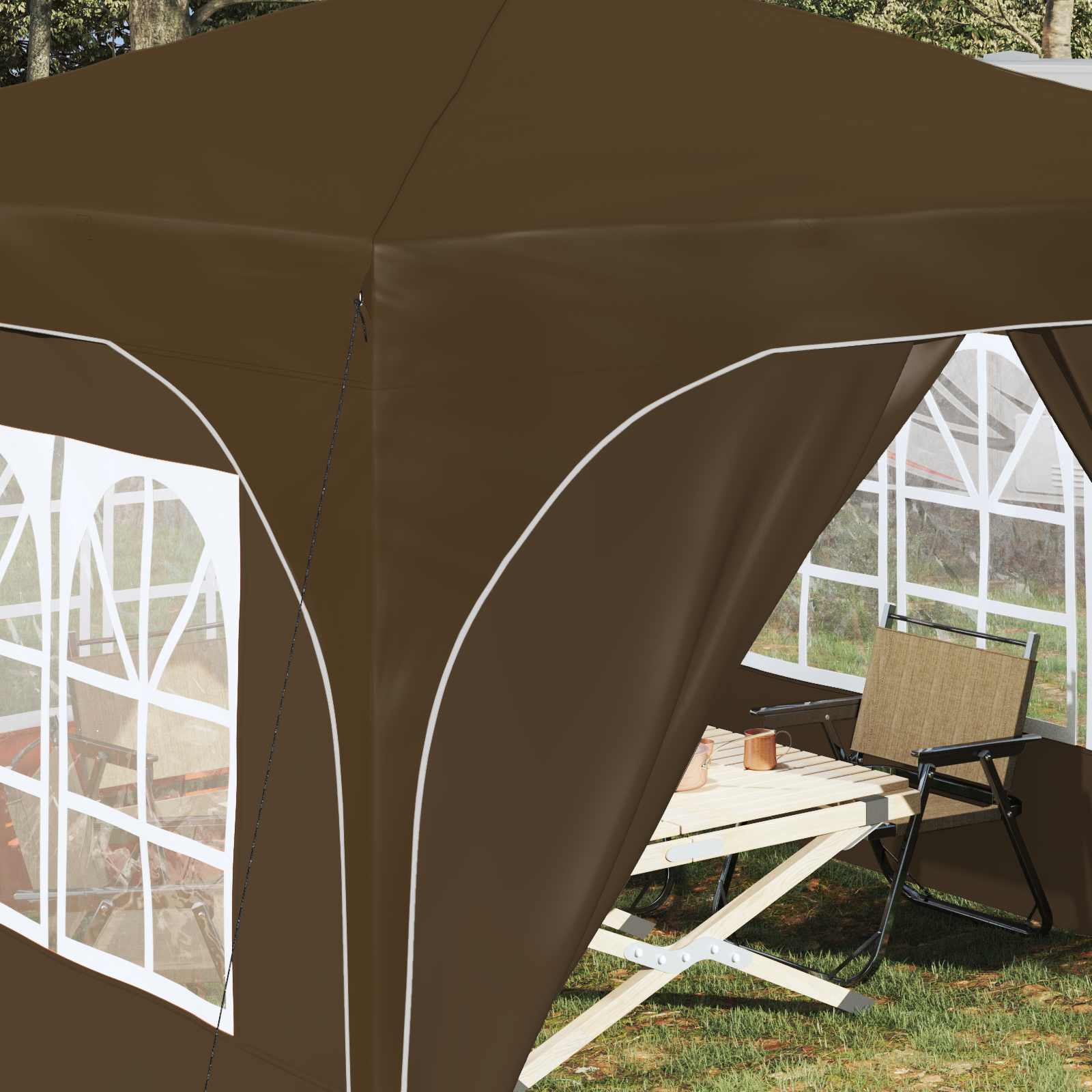 Pop-up šventinis palapinė 290 x 290 x 245 cm Taupe Pop-up šventinis palapinė 290 x 290 x 245 cm Taupe - Image 5