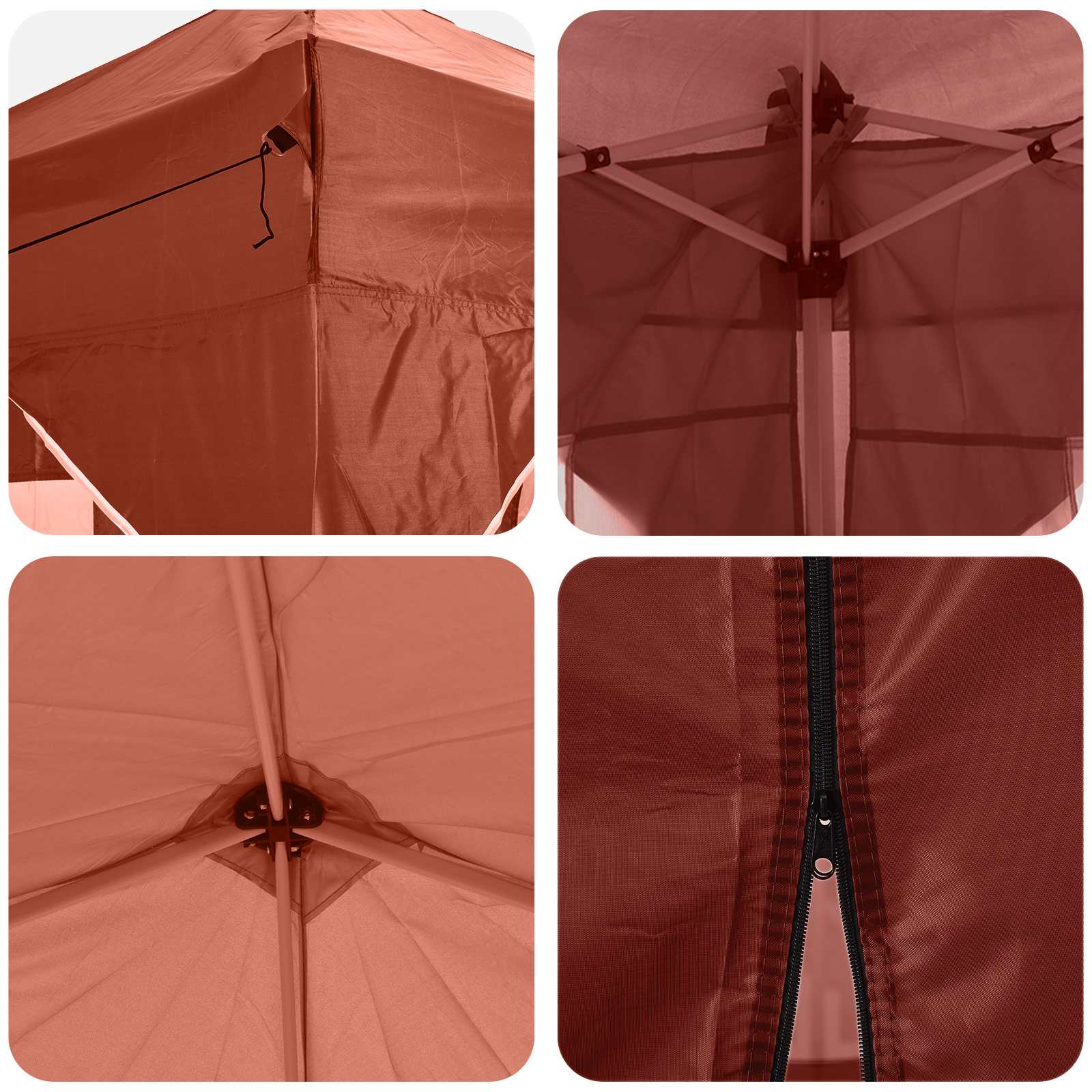 Pop-up šventinis palapinė 290 x 290 x 245 cm Terakotos Pop-up šventinis palapinė 290 x 290 x 245 cm Terakotos - Image 13