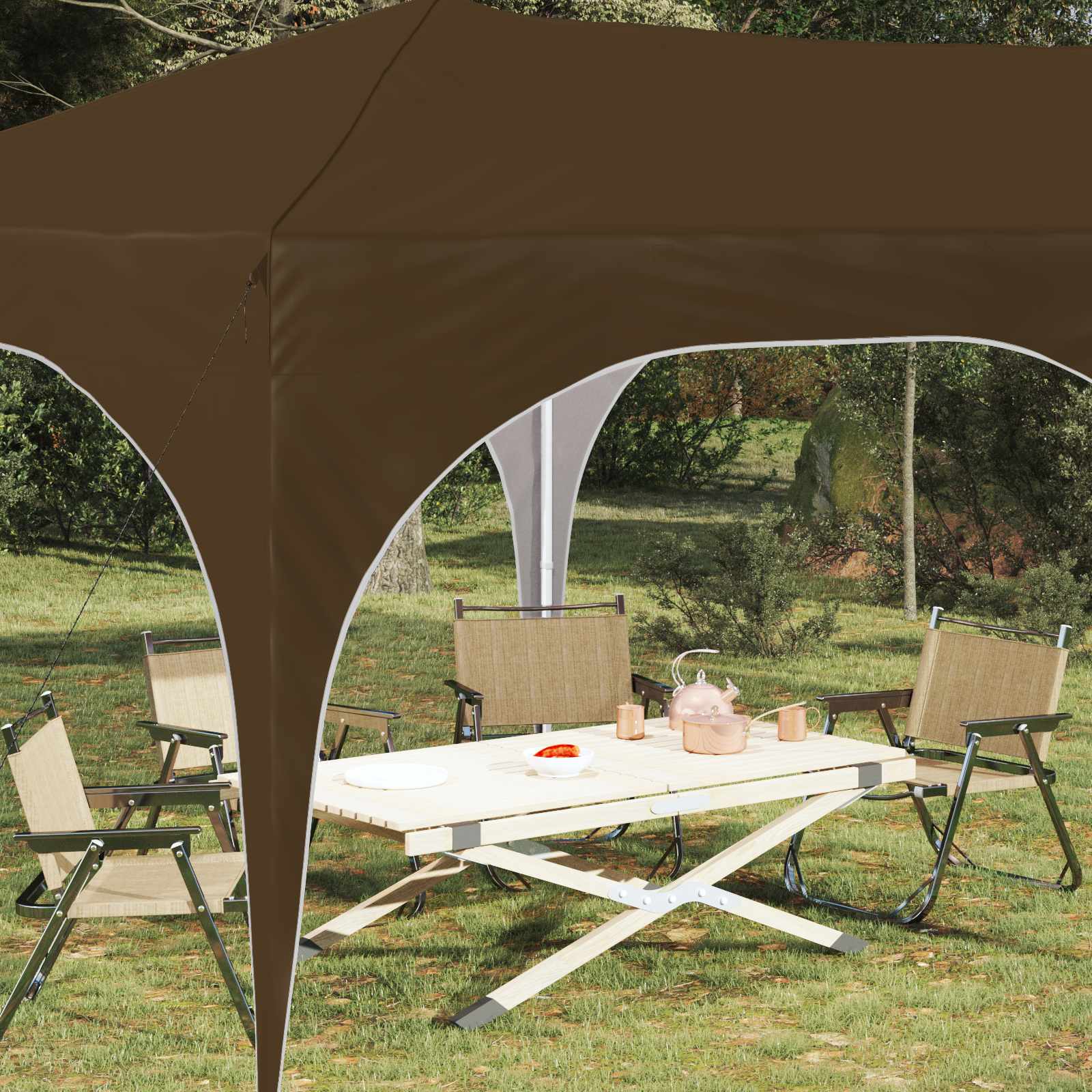 Pop-up šventinis palapinė 575 x 288 x 245 cm Taupe Pop-up šventinis palapinė 575 x 288 x 245 cm Taupe - Image 4