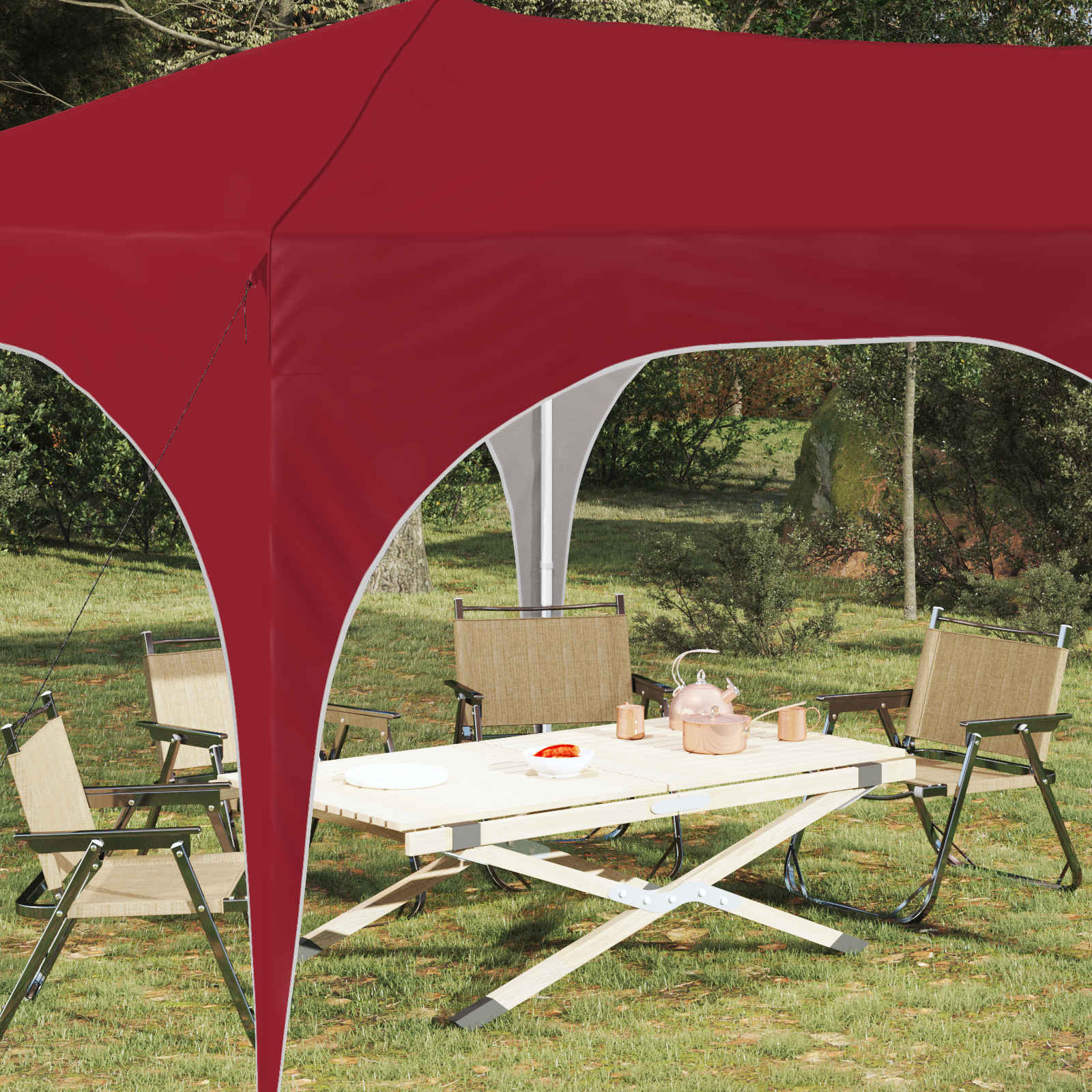 Pop-up šventinis palapinė 575 x 288 x 245 cm Vyšninė Pop-up šventinis palapinė 575 x 288 x 245 cm Vyšninė - Image 4