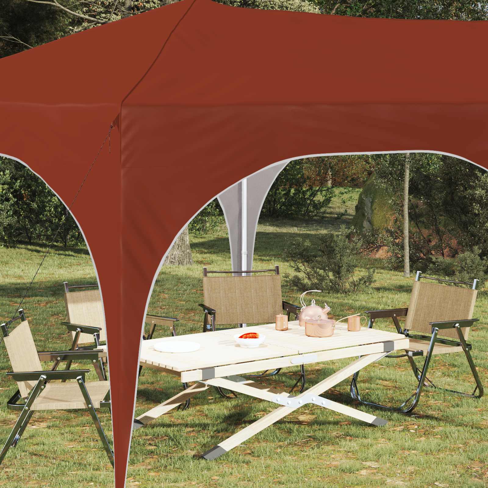 Pop-up šventinis palapinė 575 x 288 x 245 cm Terakotos Pop-up šventinis palapinė 575 x 288 x 245 cm Terakotos - Image 4