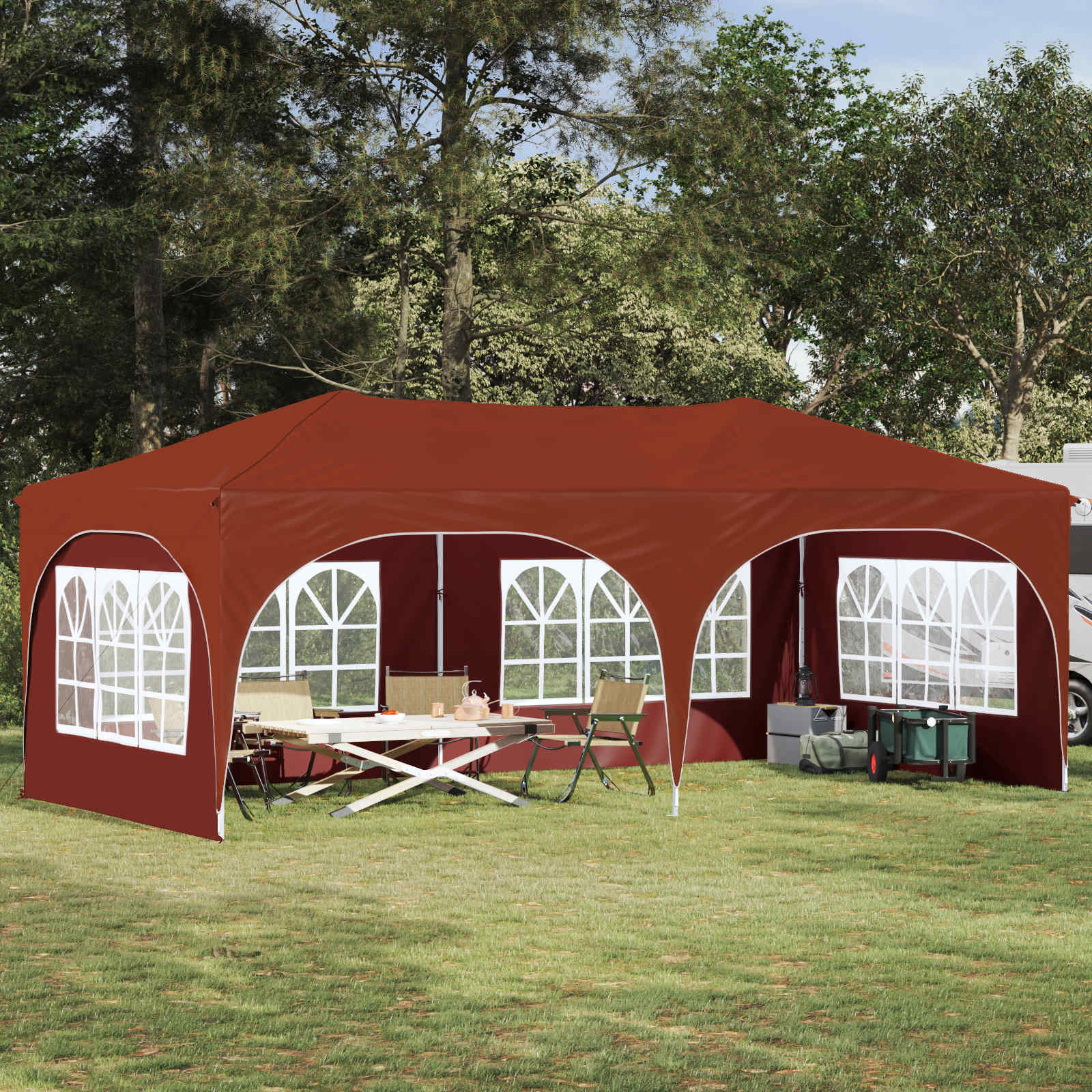 Pop-up šventinis palapinė 575 x 288 x 245 cm Terakotos Pop-up šventinis palapinė 575 x 288 x 245 cm Terakotos - Image 2