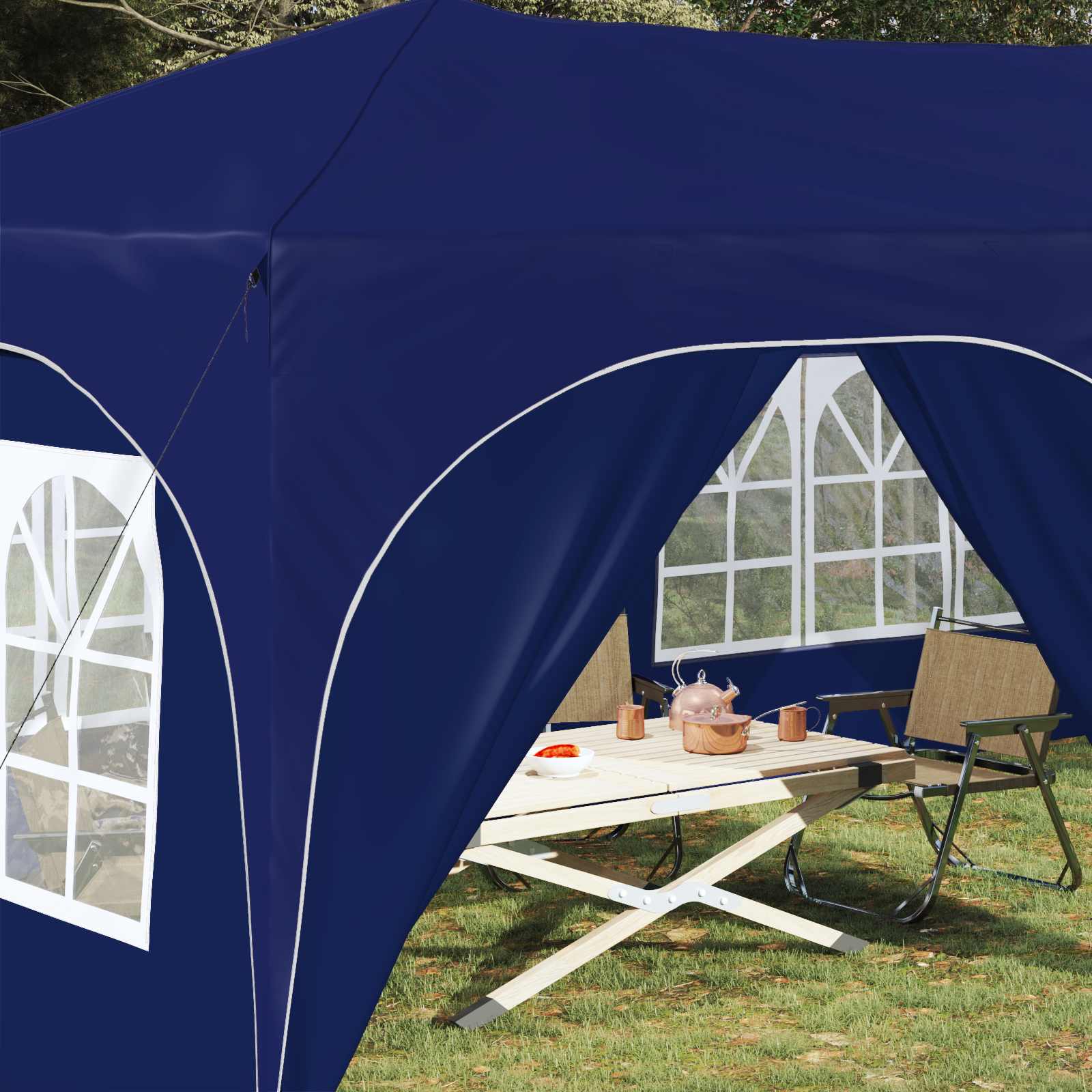 Pop-up šventinis palapinė 575 x 288 x 245 cm Mėlyna Pop-up šventinis palapinė 575 x 288 x 245 cm Mėlyna - Image 4