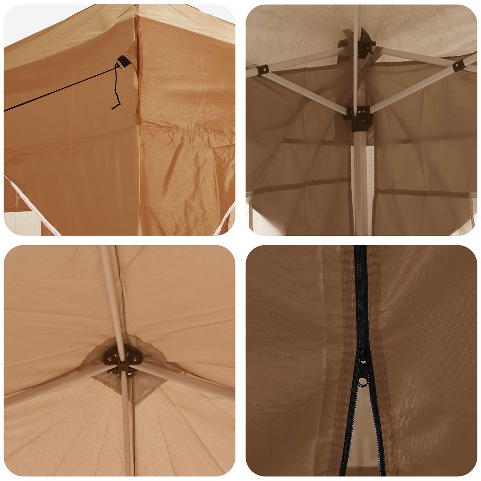 Pop-up šventinis palapinė 575 x 288 x 245 cm Smėlio Pop-up šventinis palapinė 575 x 288 x 245 cm Smėlio - Image 12