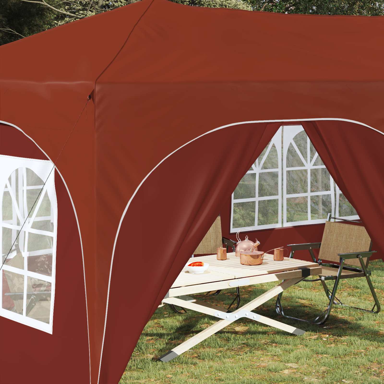 Pop-up šventinis palapinė 575 x 288 x 245 cm Terakotos Pop-up šventinis palapinė 575 x 288 x 245 cm Terakotos - Image 4