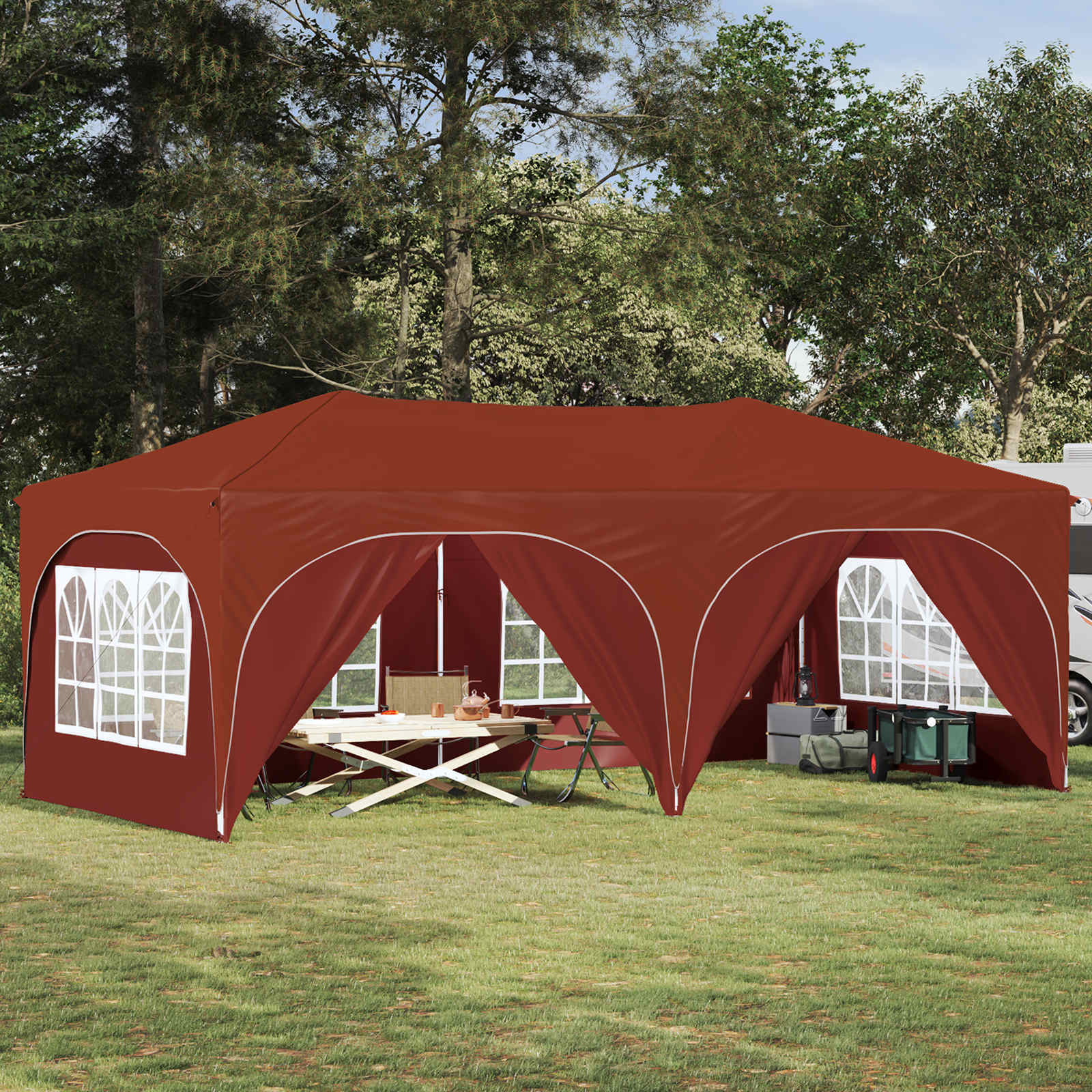 Pop-up šventinis palapinė 575 x 288 x 245 cm Terakotos Pop-up šventinis palapinė 575 x 288 x 245 cm Terakotos - Image 2