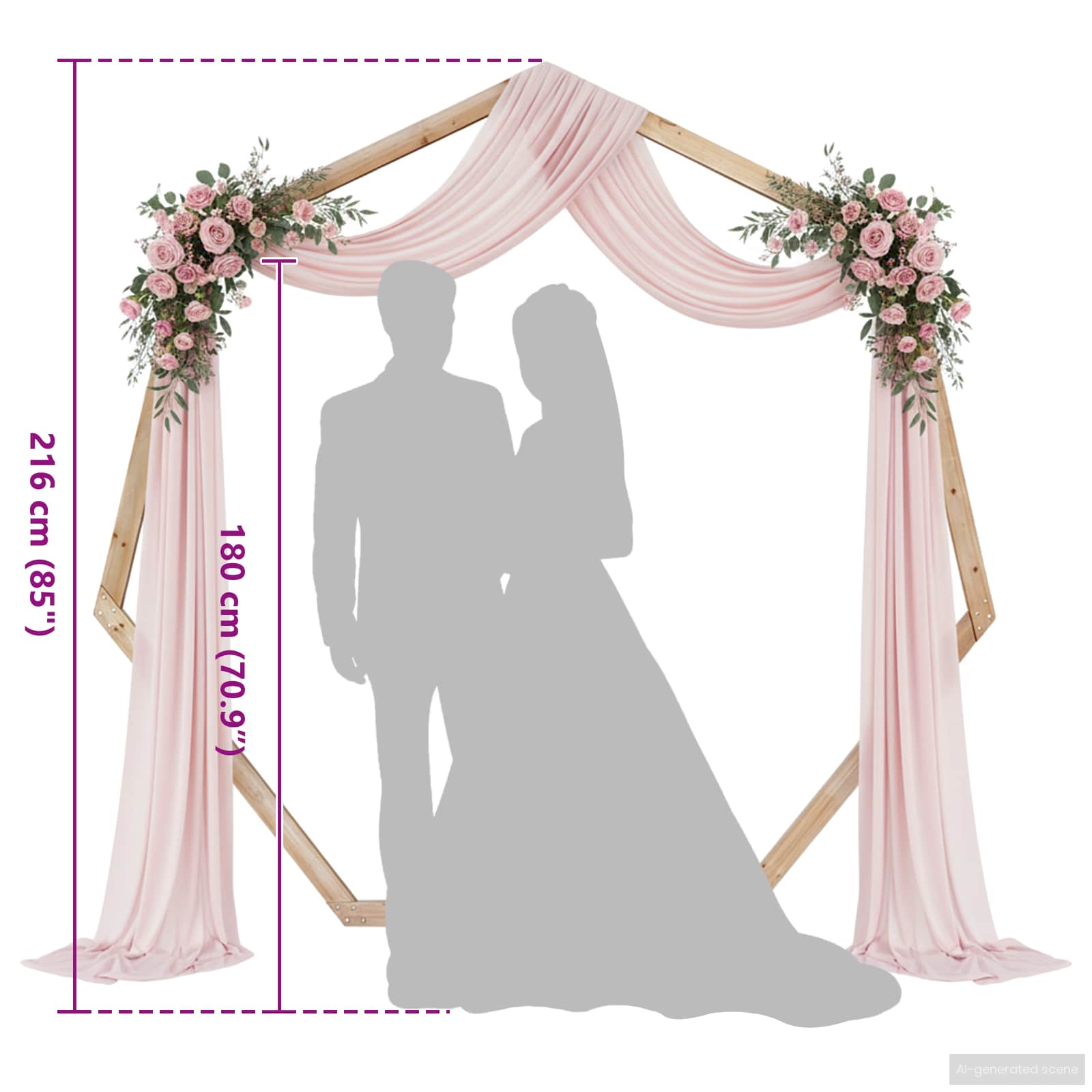 Vestuvinis Arklys Šviesiai rudas 221 x 92 x 216 cm Vestuvinis Arklys Šviesiai rudas 221 x 92 x 216 cm