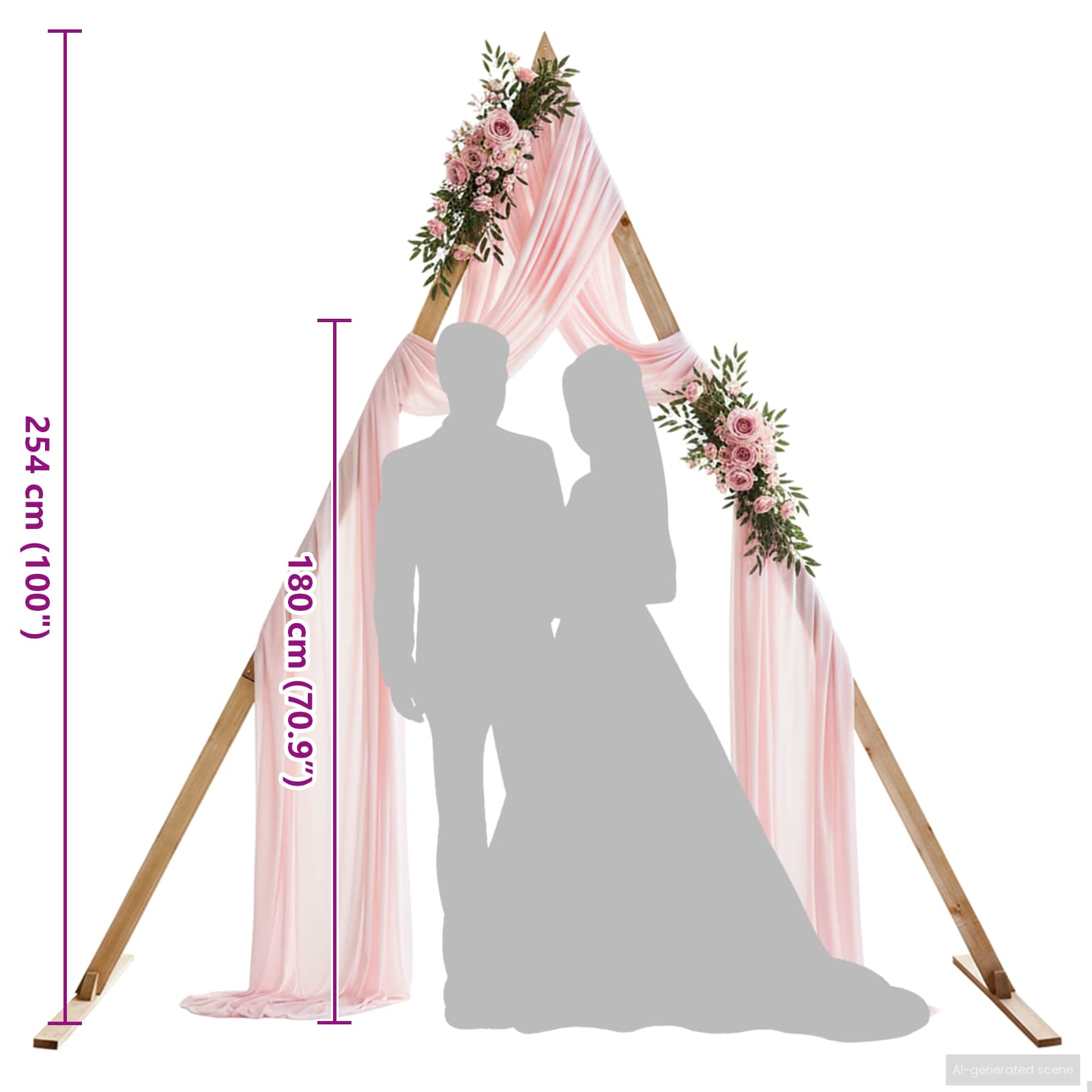 Vestuvinis Arklys Šviesiai rudas 202 x 95 x 254 cm Vestuvinis Arklys Šviesiai rudas 202 x 95 x 254 cm