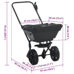 Sėjamoji Juoda 82 x 46 x 75 cm PVC ir Plienas