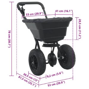 Sėjamoji Juoda 53 x 81,5 x 78 cm PVC ir Plienas