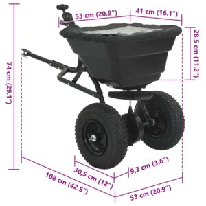 Sėjamoji Juoda 53 x 108 x 74 cm PVC ir Plienas