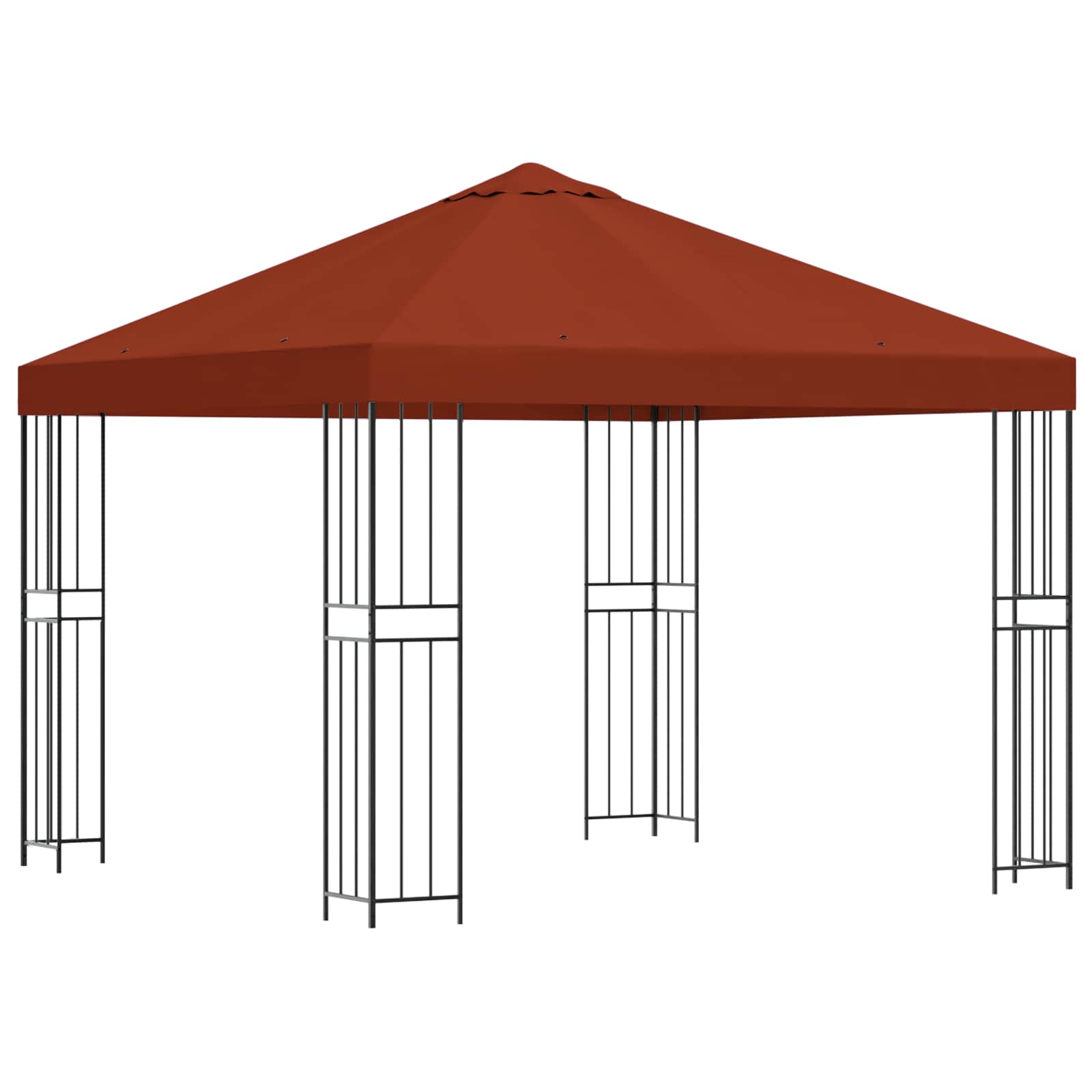 Pavėsinė 3 x 3 m Terakotos Poliesteris ir plienas 190 gsm Pavėsinė 3 x 3 m Terakotos Poliesteris ir plienas 190 gsm - Image 3