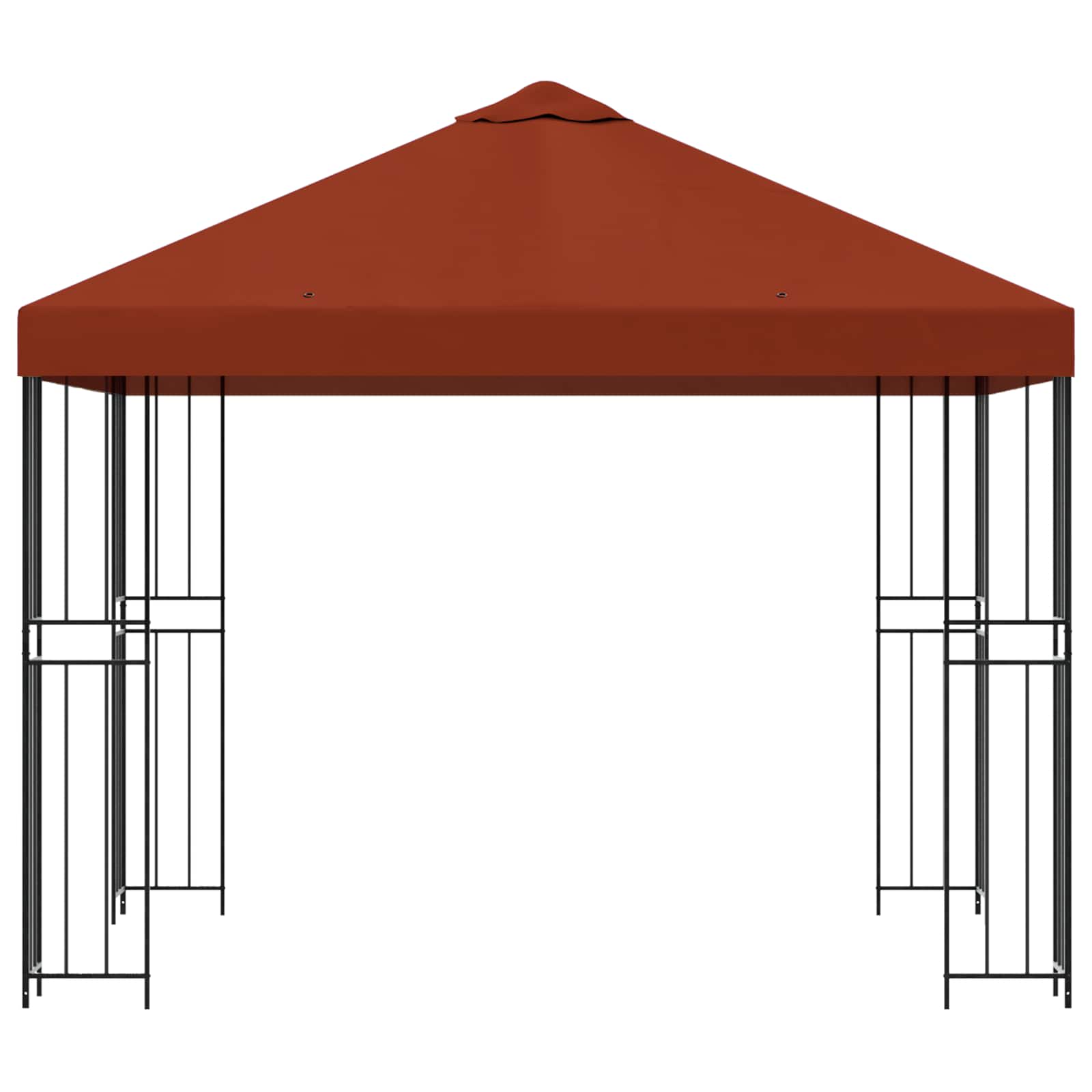 Pavėsinė 3 x 3 m Terakotos Poliesteris ir plienas 190 gsm Pavėsinė 3 x 3 m Terakotos Poliesteris ir plienas 190 gsm - Image 5