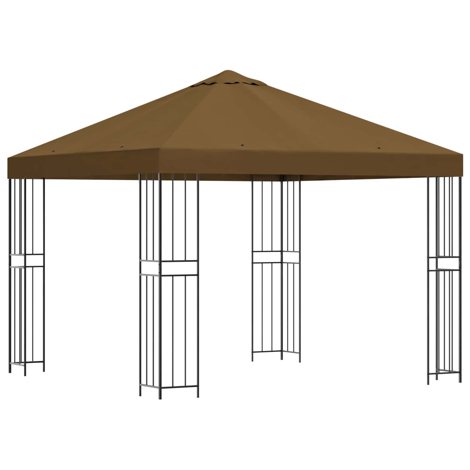 Pavėsinė 3 x 3 m Taupe Poliesteris ir plienas 190 gsm Pavėsinė 3 x 3 m Taupe Poliesteris ir plienas 190 gsm - Image 3