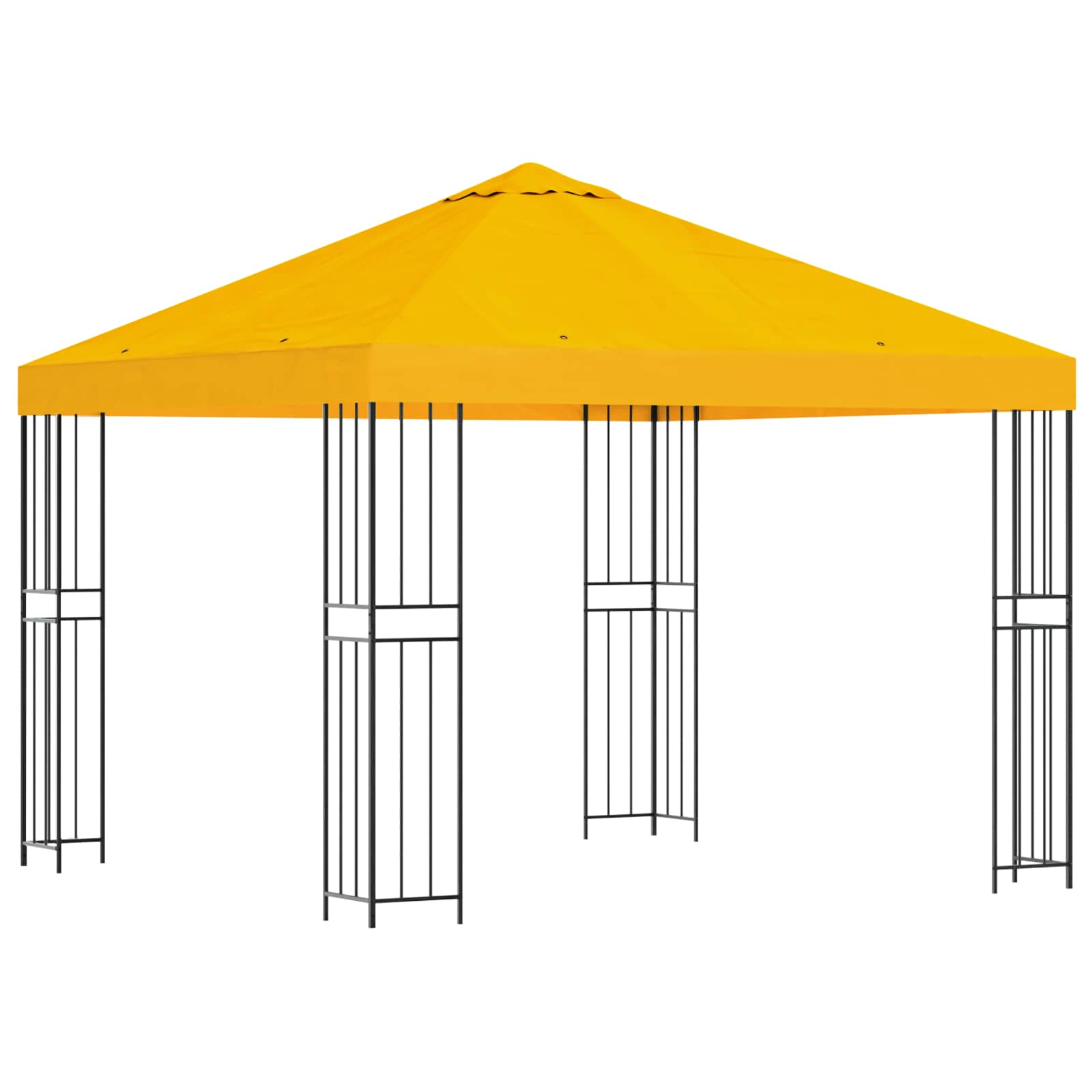 Pavėsinė 3 x 3 m Geltona Poliesteris ir plienas 190 gsm Pavėsinė 3 x 3 m Geltona Poliesteris ir plienas 190 gsm - Image 3