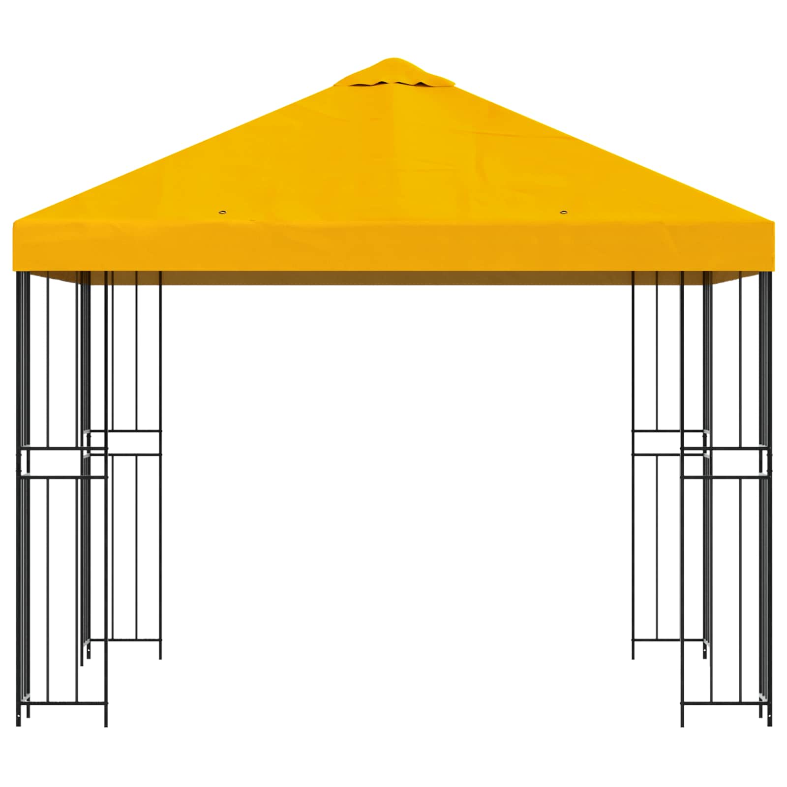 Pavėsinė 3 x 3 m Geltona Poliesteris ir plienas 190 gsm Pavėsinė 3 x 3 m Geltona Poliesteris ir plienas 190 gsm - Image 4