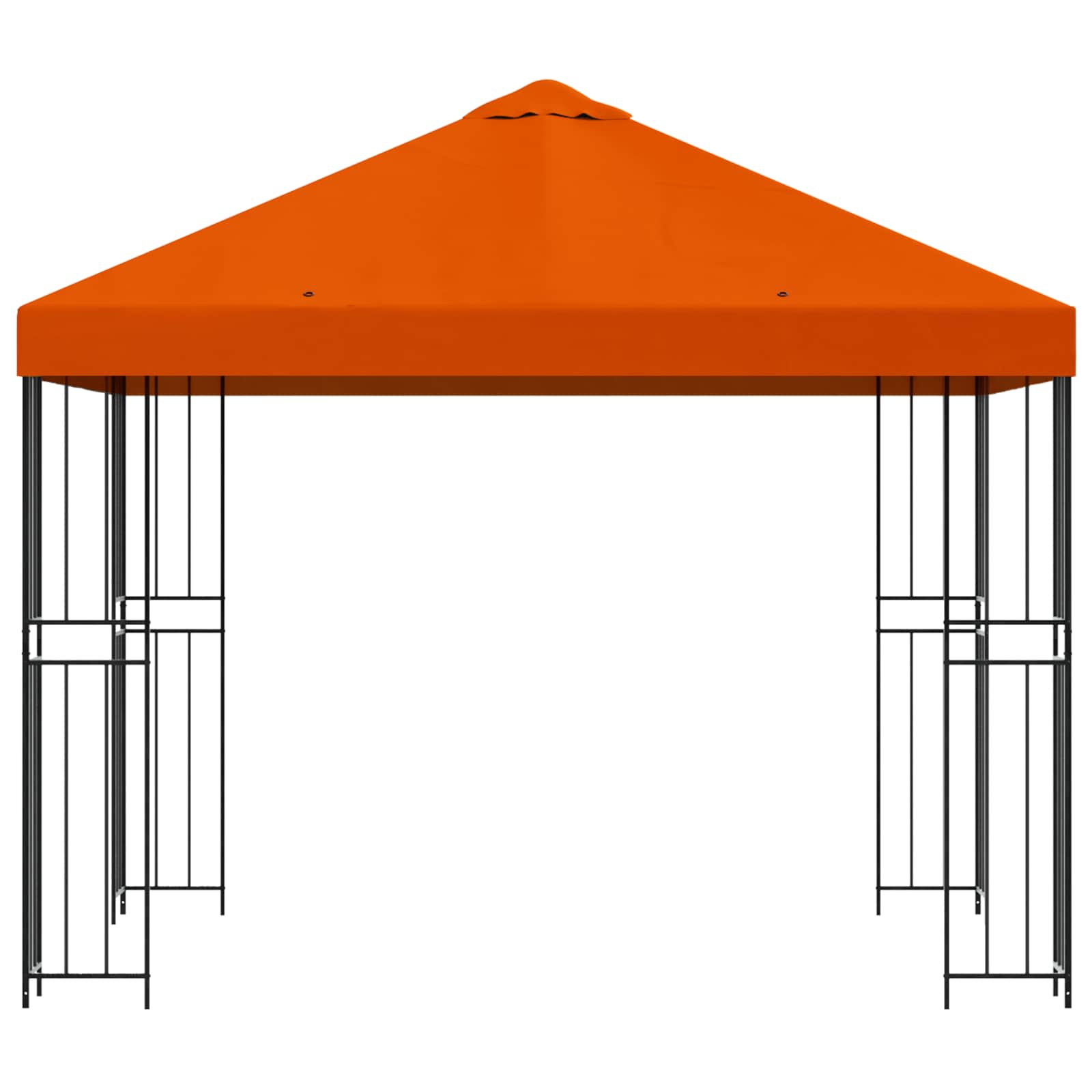 Pavėsinė 3 x 3 m Oranžinė Poliesteris ir plienas 190 gsm Pavėsinė 3 x 3 m Oranžinė Poliesteris ir plienas 190 gsm - Image 4