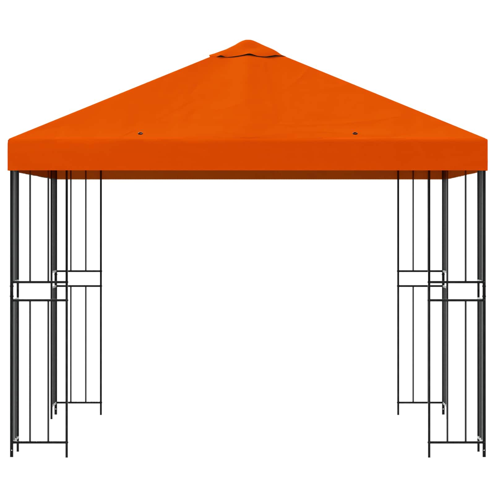 Pavėsinė 3 x 3 m Oranžinė Poliesteris ir plienas 190 gsm Pavėsinė 3 x 3 m Oranžinė Poliesteris ir plienas 190 gsm - Image 5
