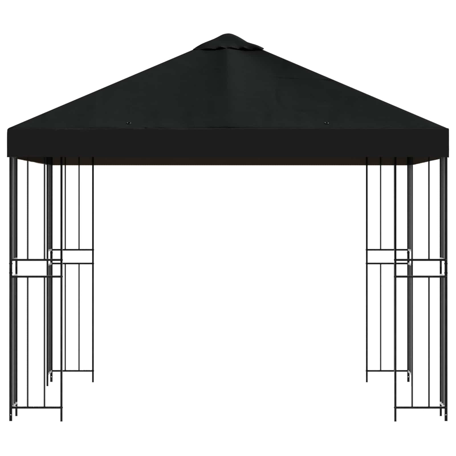 Pavėsinė 3 x 3 m Juoda Poliesteris ir plienas 190 gsm Pavėsinė 3 x 3 m Juoda Poliesteris ir plienas 190 gsm - Image 4