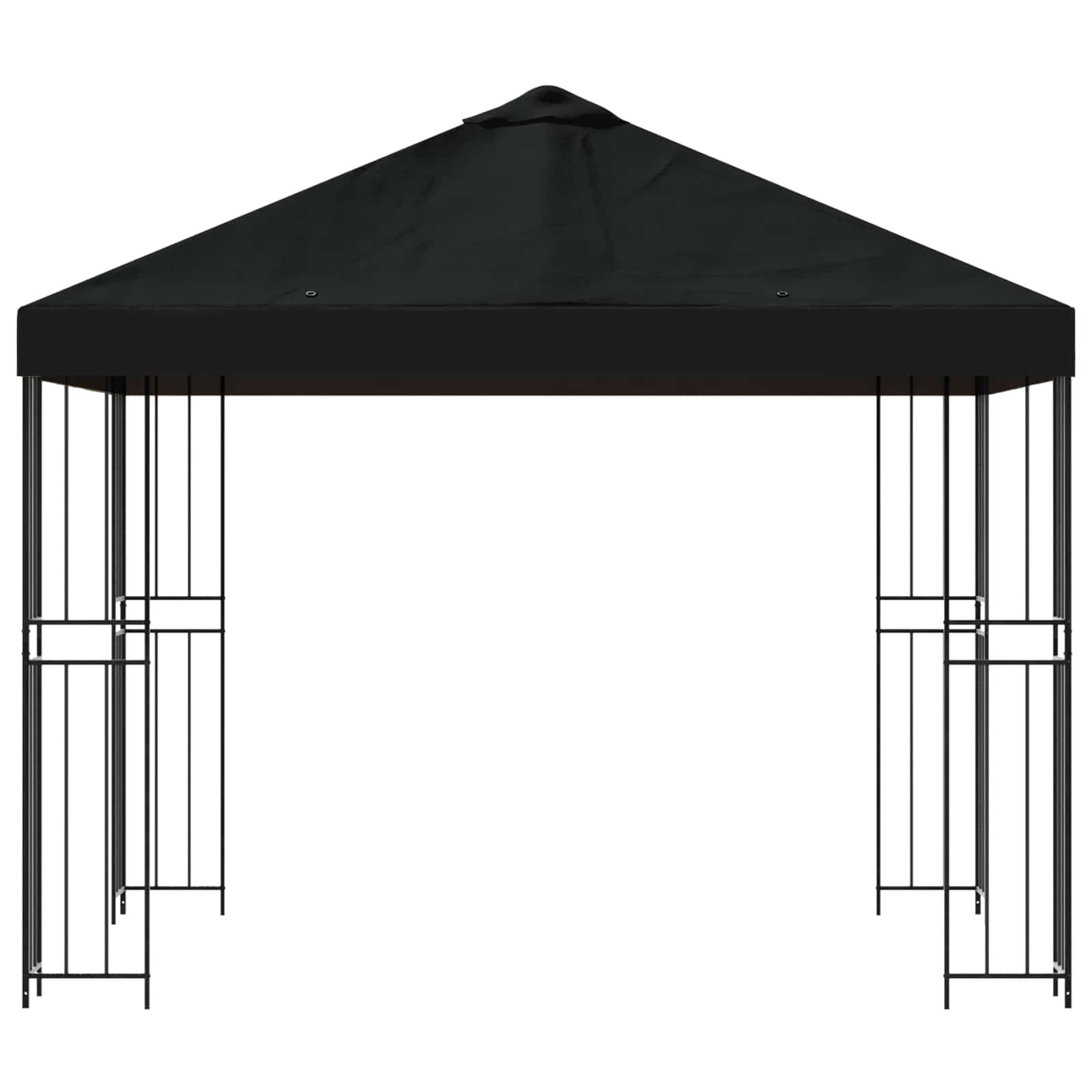 Pavėsinė 3 x 3 m Juoda Poliesteris ir plienas 190 gsm Pavėsinė 3 x 3 m Juoda Poliesteris ir plienas 190 gsm - Image 5