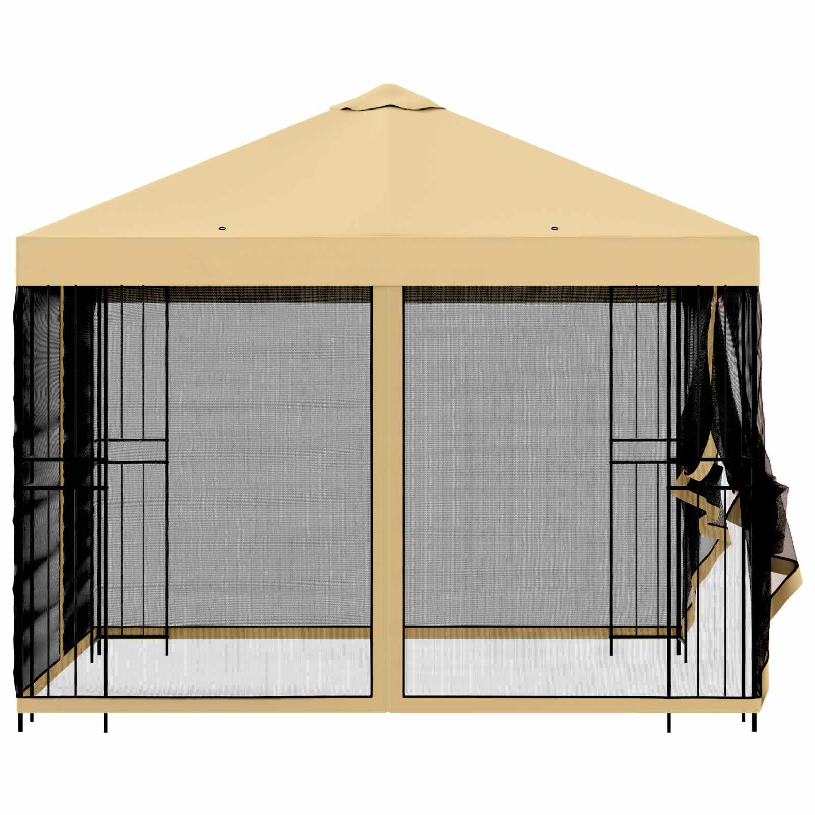 Sodo pavėsinė su šoninėmis sienelėmis 3 x 3 m Kreminė Sodo pavėsinė su šoninėmis sienelėmis 3 x 3 m Kreminė - Image 7