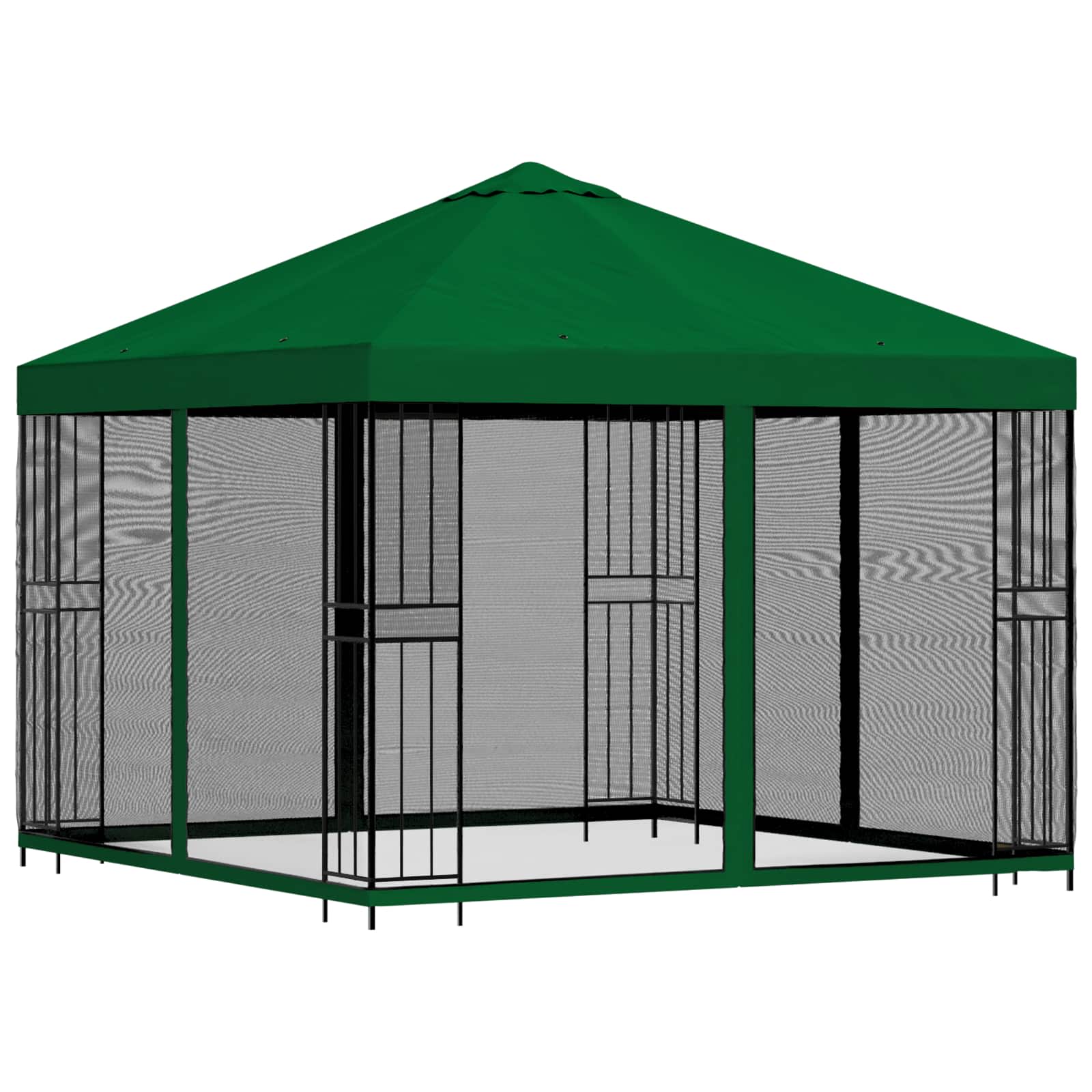 Sodo pavėsinė su šoninėmis sienelėmis 3 x 3 m Žalia Sodo pavėsinė su šoninėmis sienelėmis 3 x 3 m Žalia - Image 4