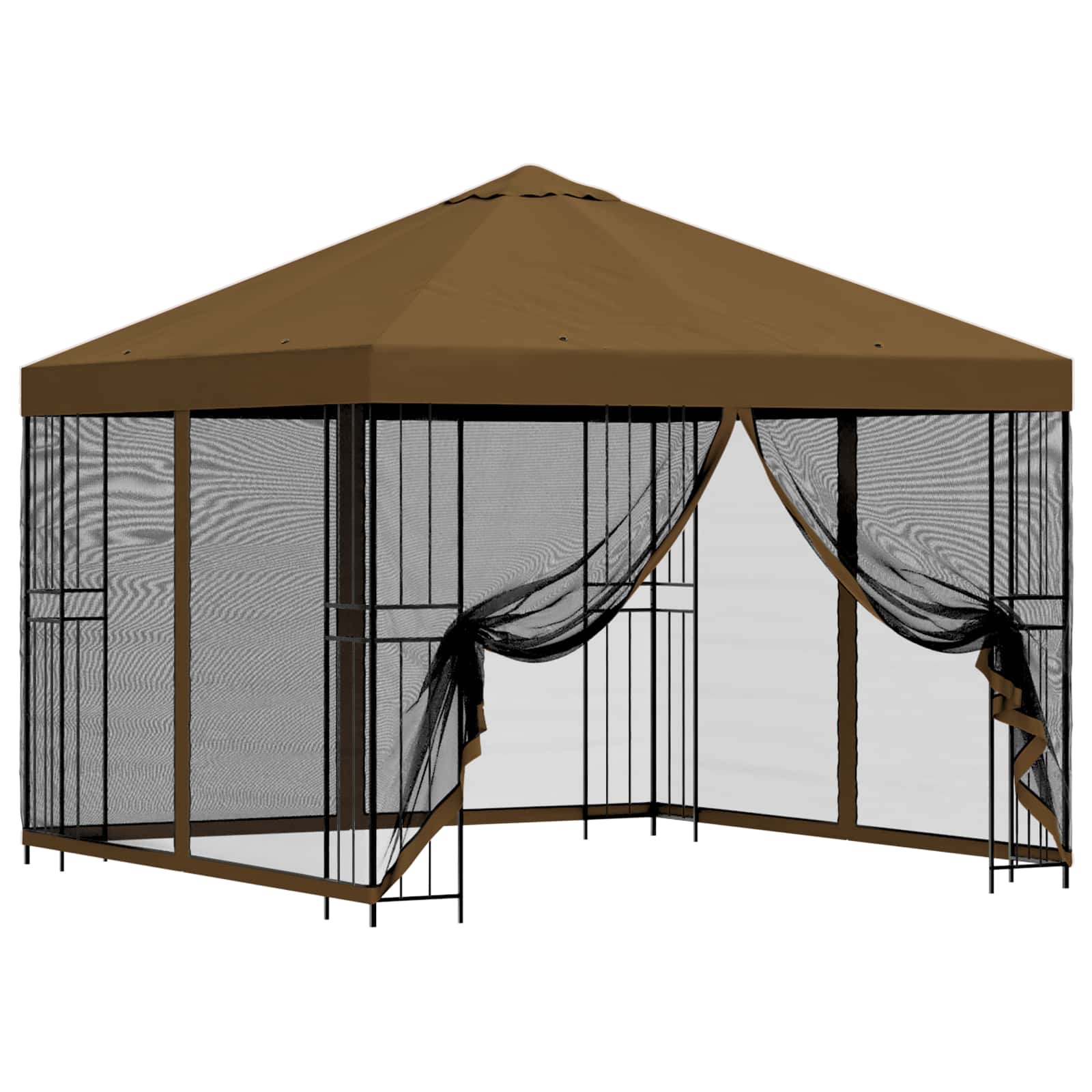 Sodo pavėsinė su šoninėmis sienelėmis 3 x 3 m Taupe Sodo pavėsinė su šoninėmis sienelėmis 3 x 3 m Taupe - Image 3