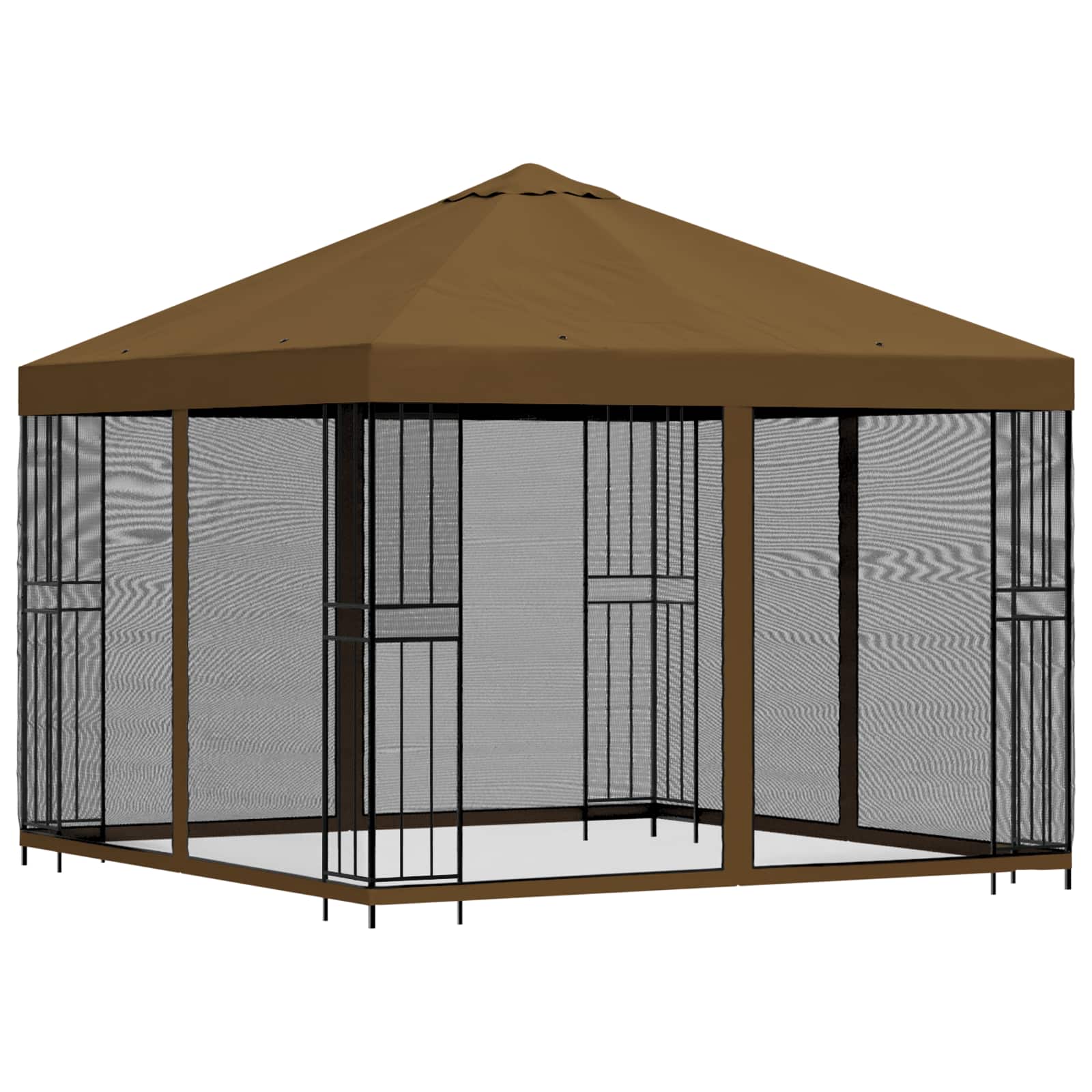 Sodo pavėsinė su šoninėmis sienelėmis 3 x 3 m Taupe Sodo pavėsinė su šoninėmis sienelėmis 3 x 3 m Taupe - Image 4