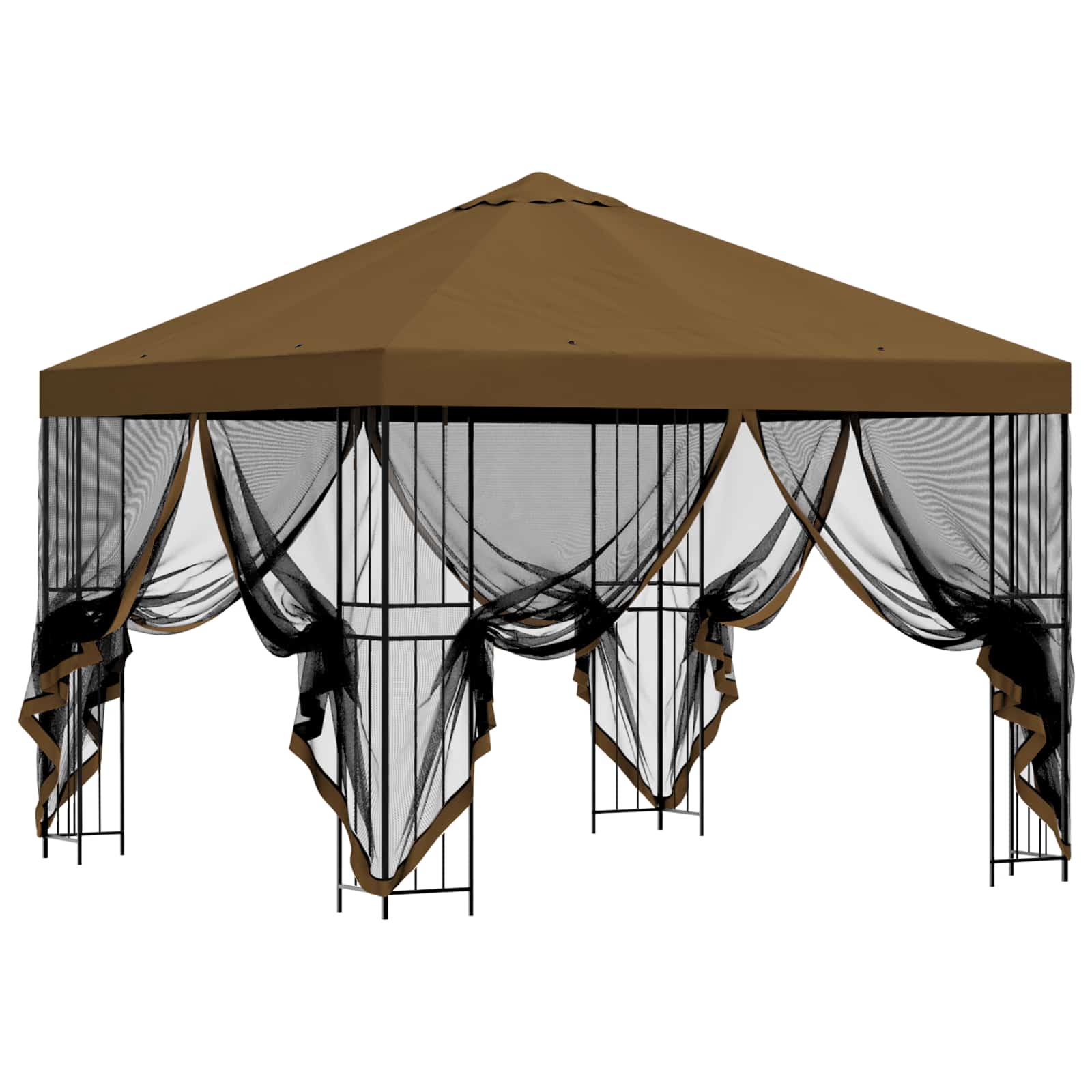 Sodo pavėsinė su šoninėmis sienelėmis 3 x 3 m Taupe Sodo pavėsinė su šoninėmis sienelėmis 3 x 3 m Taupe - Image 5