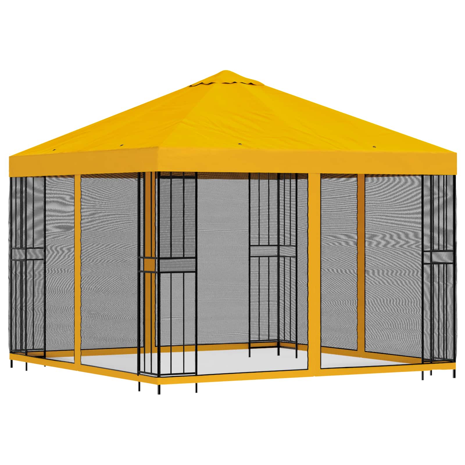 Sodo pavėsinė su šoninėmis sienelėmis 3 x 3 m Geltona Sodo pavėsinė su šoninėmis sienelėmis 3 x 3 m Geltona - Image 4