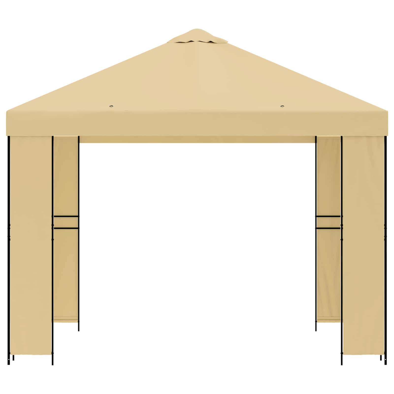 Pavėsinė 3 x 3 m Kreminė Poliesteris ir plienas 190 gsm Pavėsinė 3 x 3 m Kreminė Poliesteris ir plienas 190 gsm - Image 4