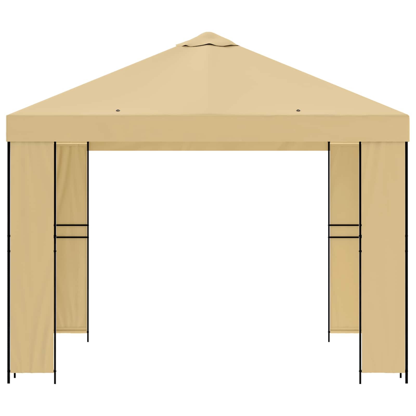 Pavėsinė 3 x 3 m Kreminė Poliesteris ir plienas 190 gsm Pavėsinė 3 x 3 m Kreminė Poliesteris ir plienas 190 gsm - Image 5