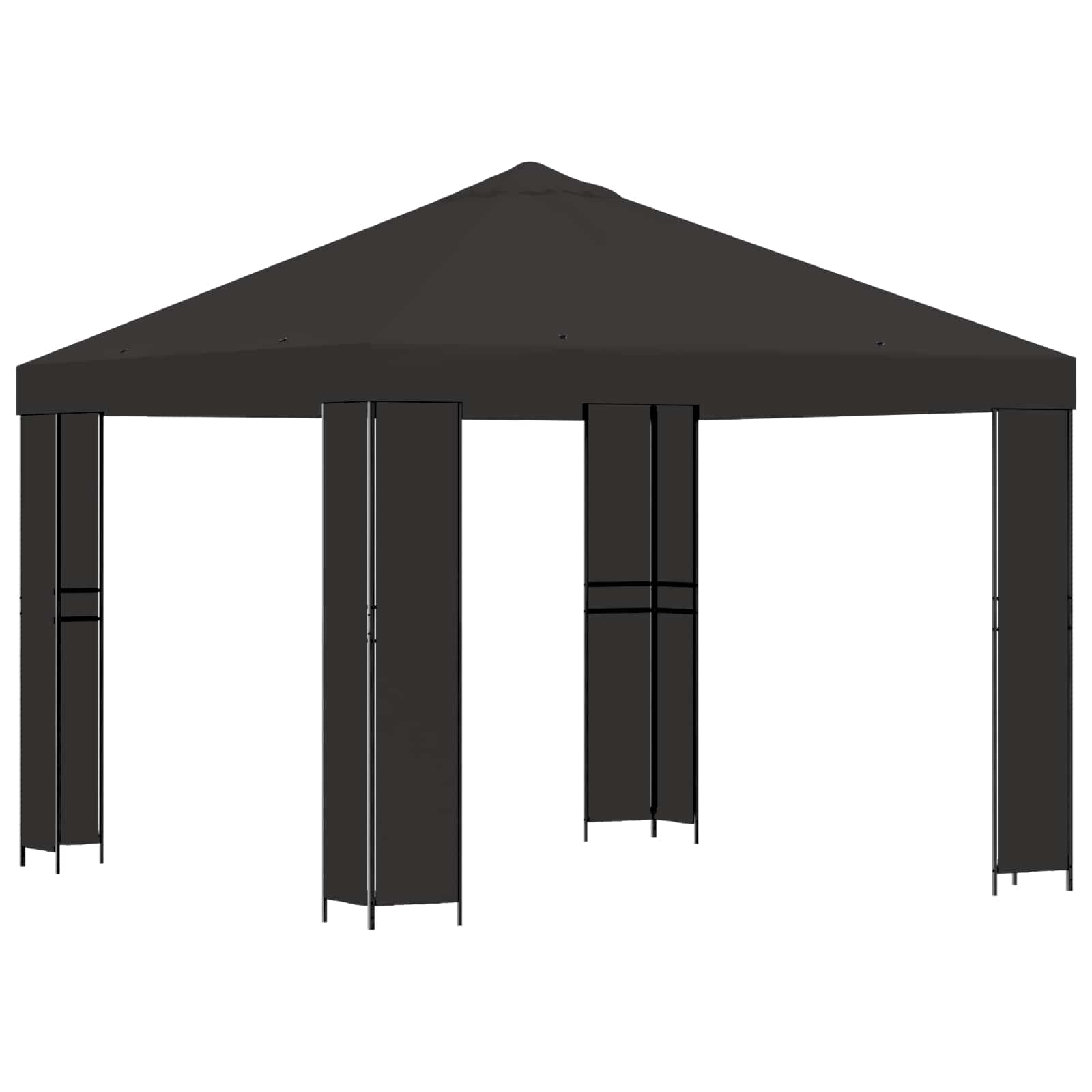Pavėsinė 3 x 3 m Antracito Poliesteris ir plienas 190 gsm Pavėsinė 3 x 3 m Antracito Poliesteris ir plienas 190 gsm - Image 3