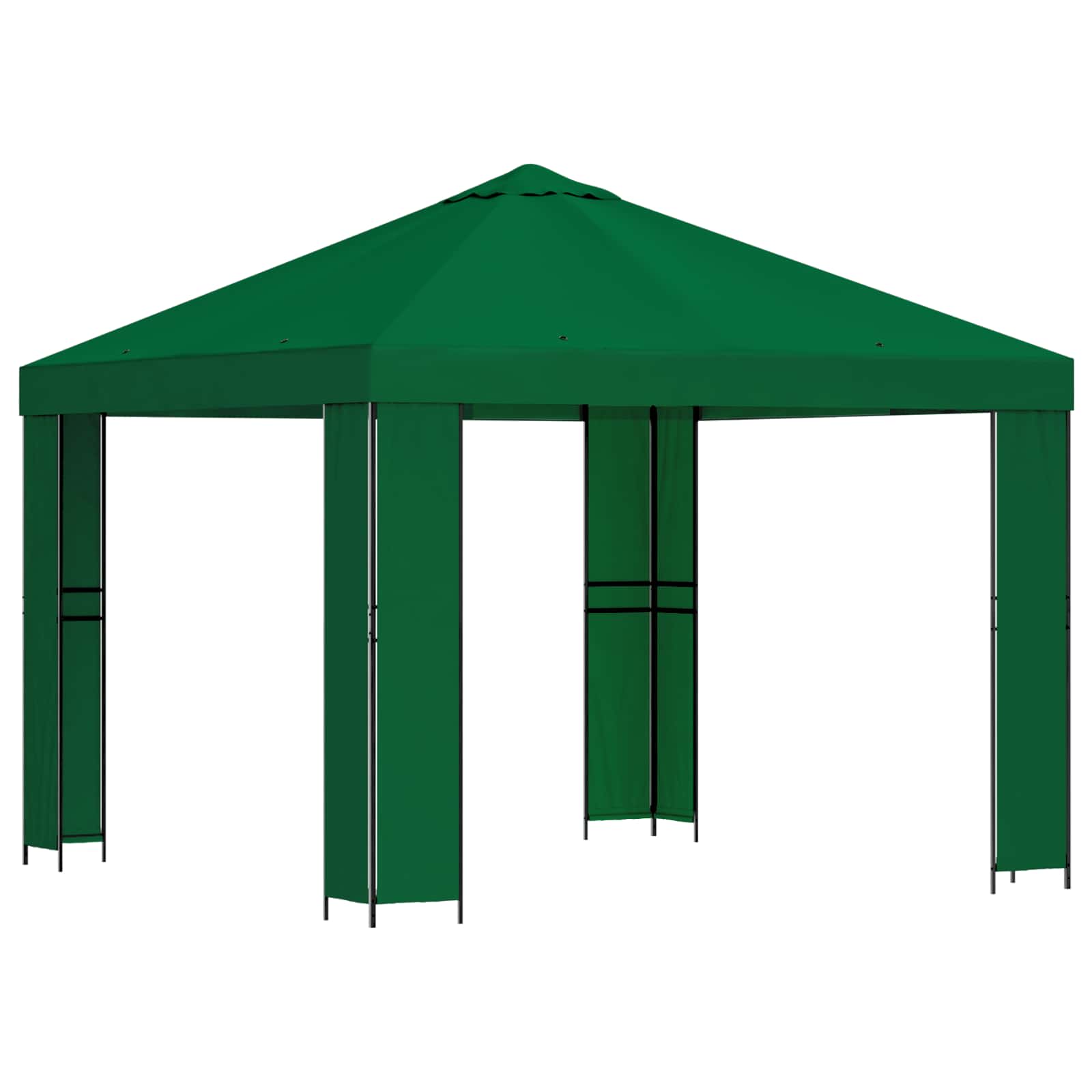 Pavėsinė 3 x 3 m Žalia Poliesteris ir plienas 190 gsm Pavėsinė 3 x 3 m Žalia Poliesteris ir plienas 190 gsm - Image 3