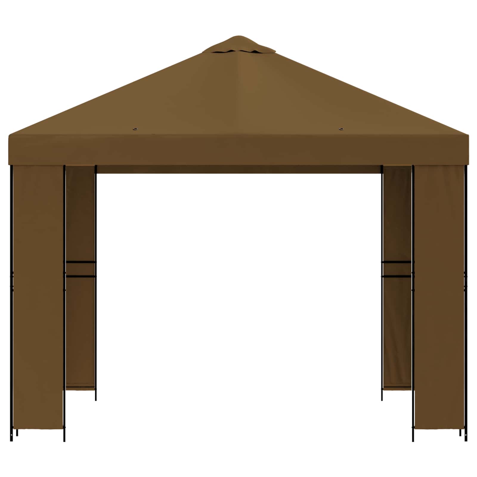 Pavėsinė 3 x 3 m Taupe Poliesteris ir plienas 190 gsm Pavėsinė 3 x 3 m Taupe Poliesteris ir plienas 190 gsm - Image 4