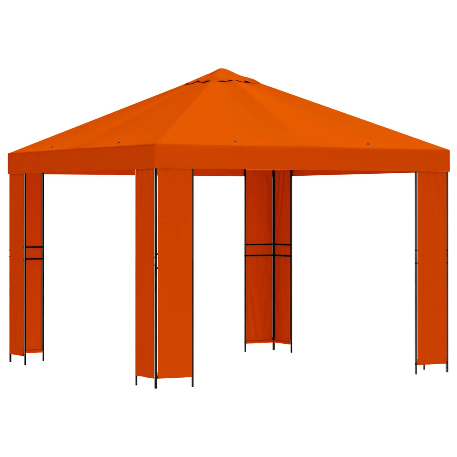 Pavėsinė 3 x 3 m Oranžinė Poliesteris ir plienas 190 gsm Pavėsinė 3 x 3 m Oranžinė Poliesteris ir plienas 190 gsm - Image 3